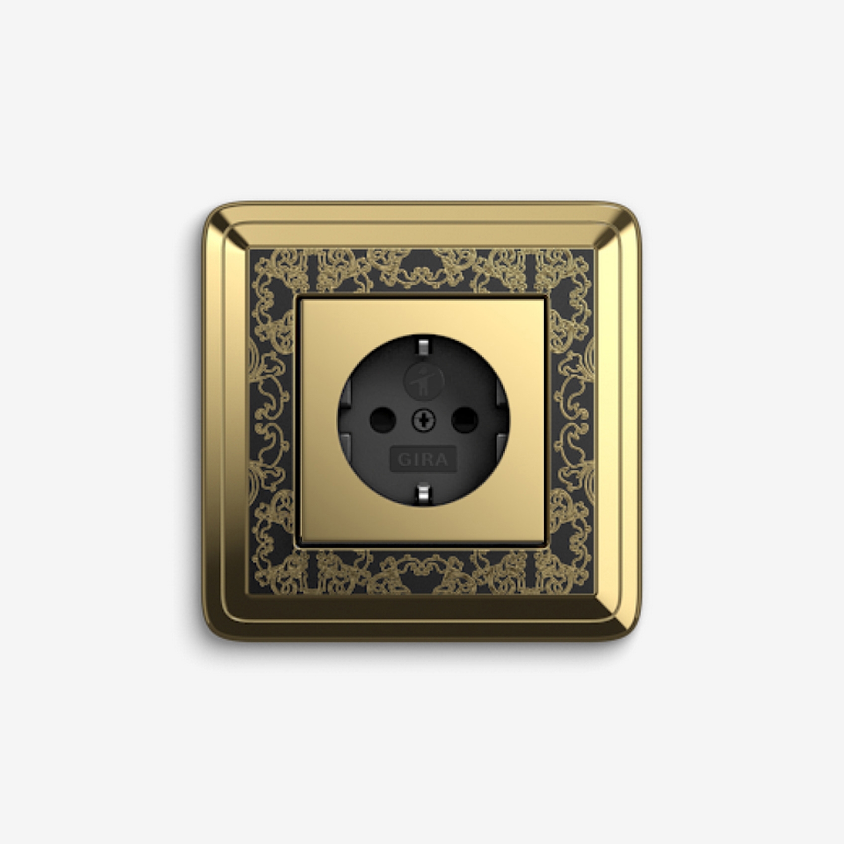ClassiX | Socket outlet Art Brass black