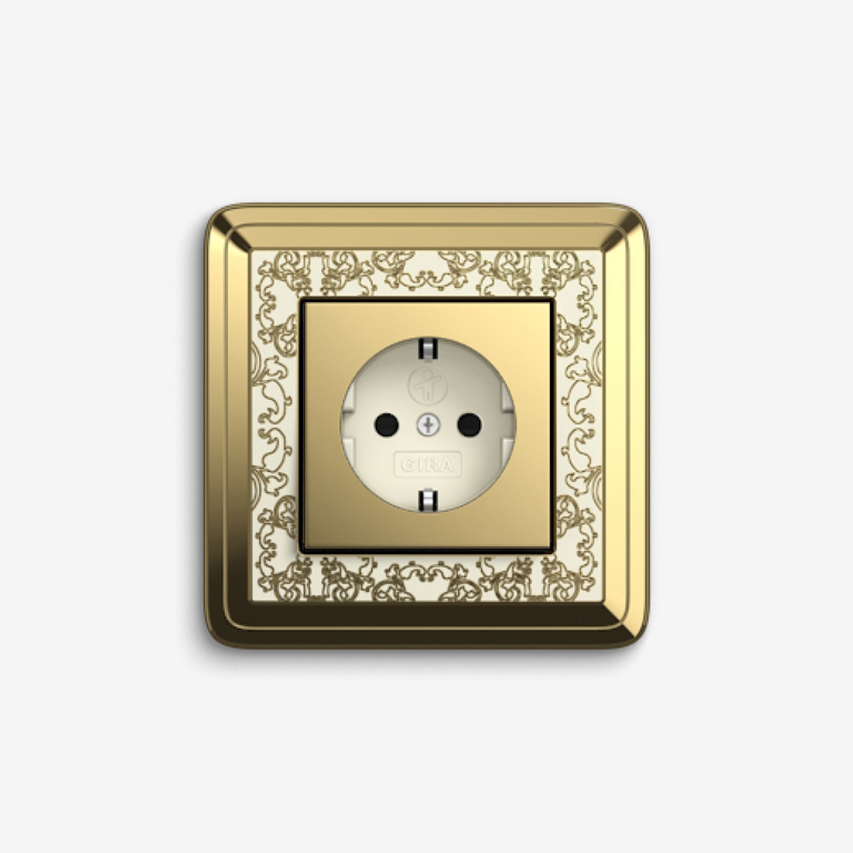 ClassiX | Socket outlet Art Brass cream white