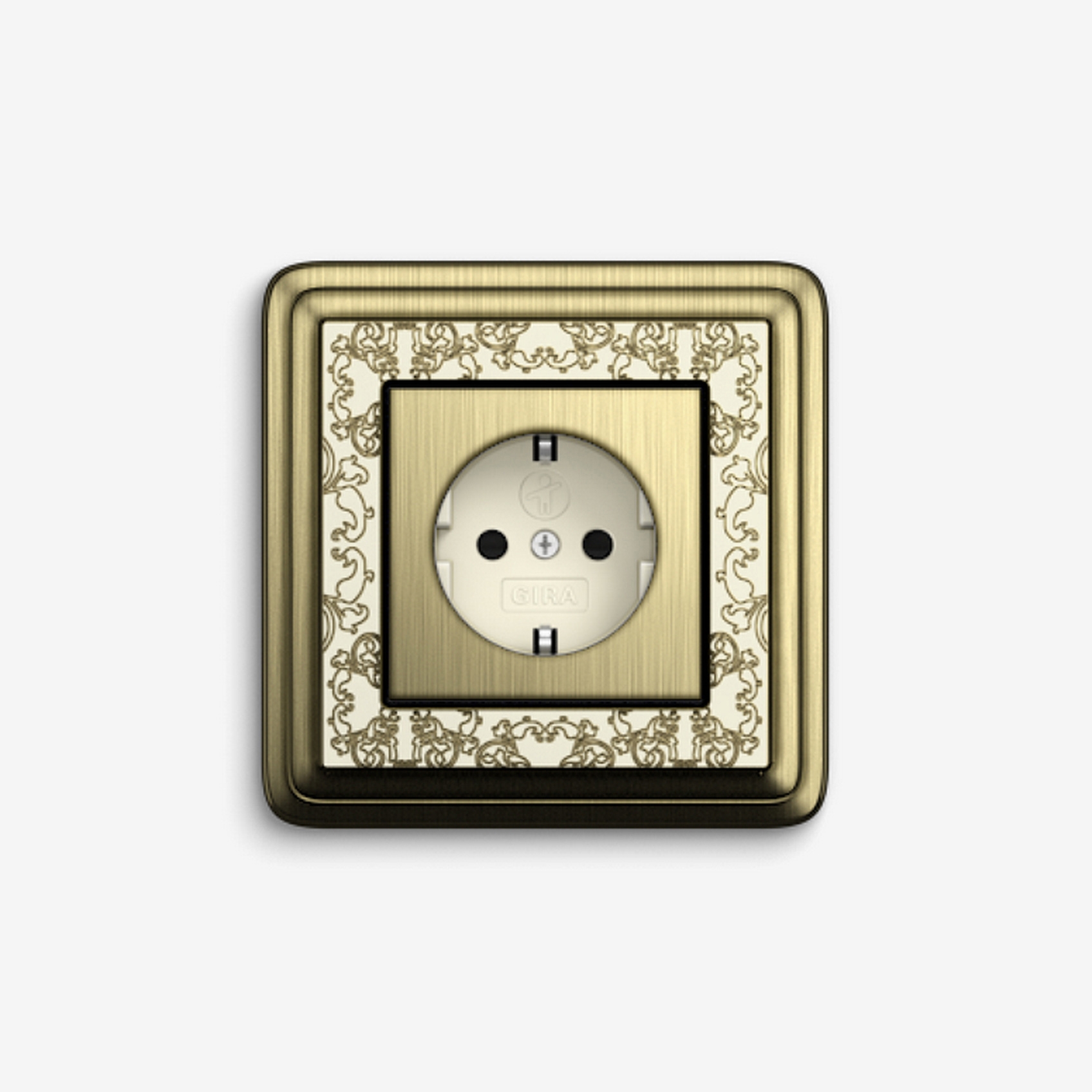 ClassiX | Socket outlet Art Bronze cream white