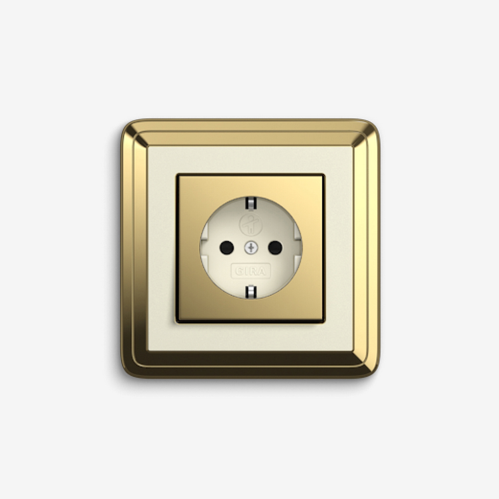 ClassiX | Socket outlet Brass cream white