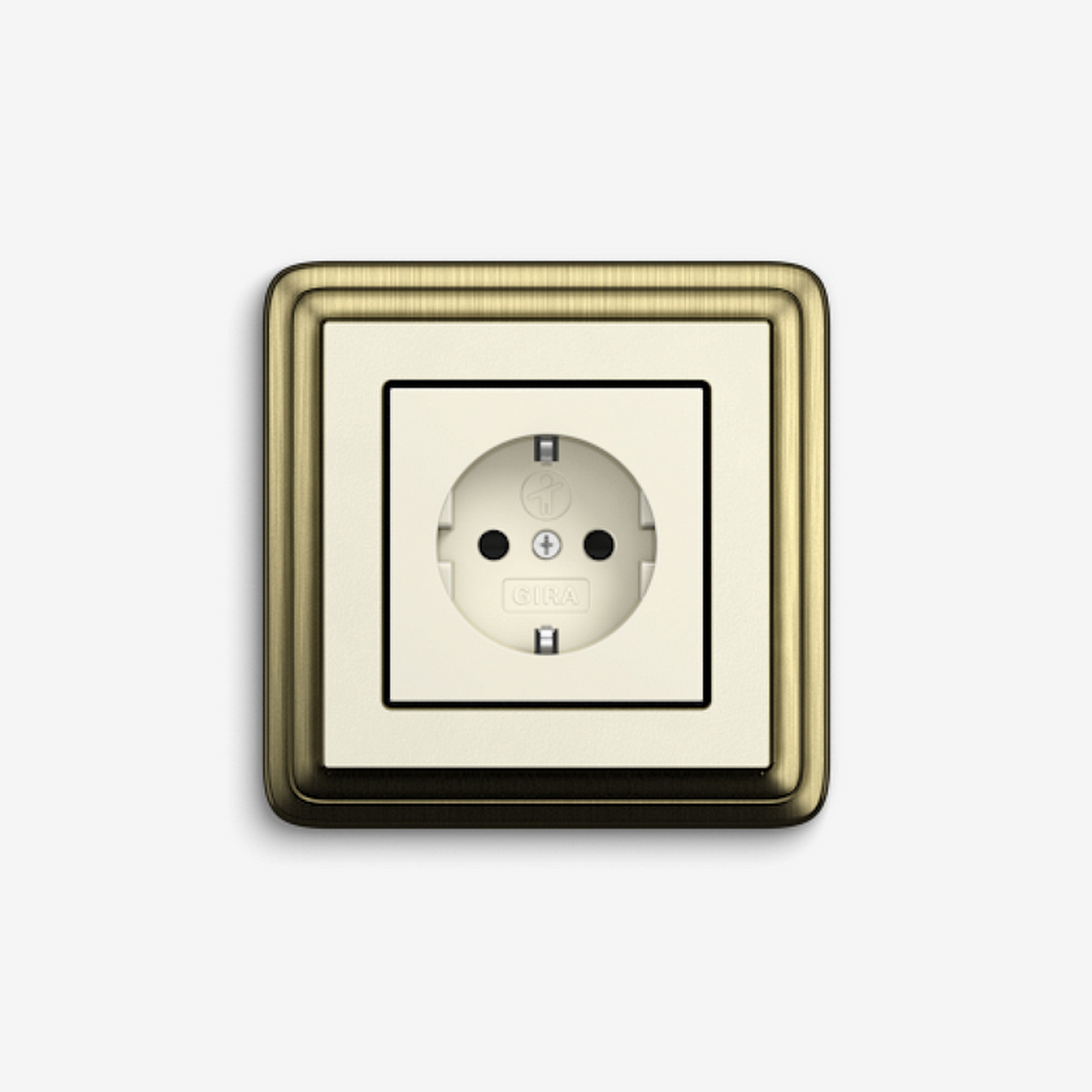 ClassiX | Socket outlet Bronze cream white