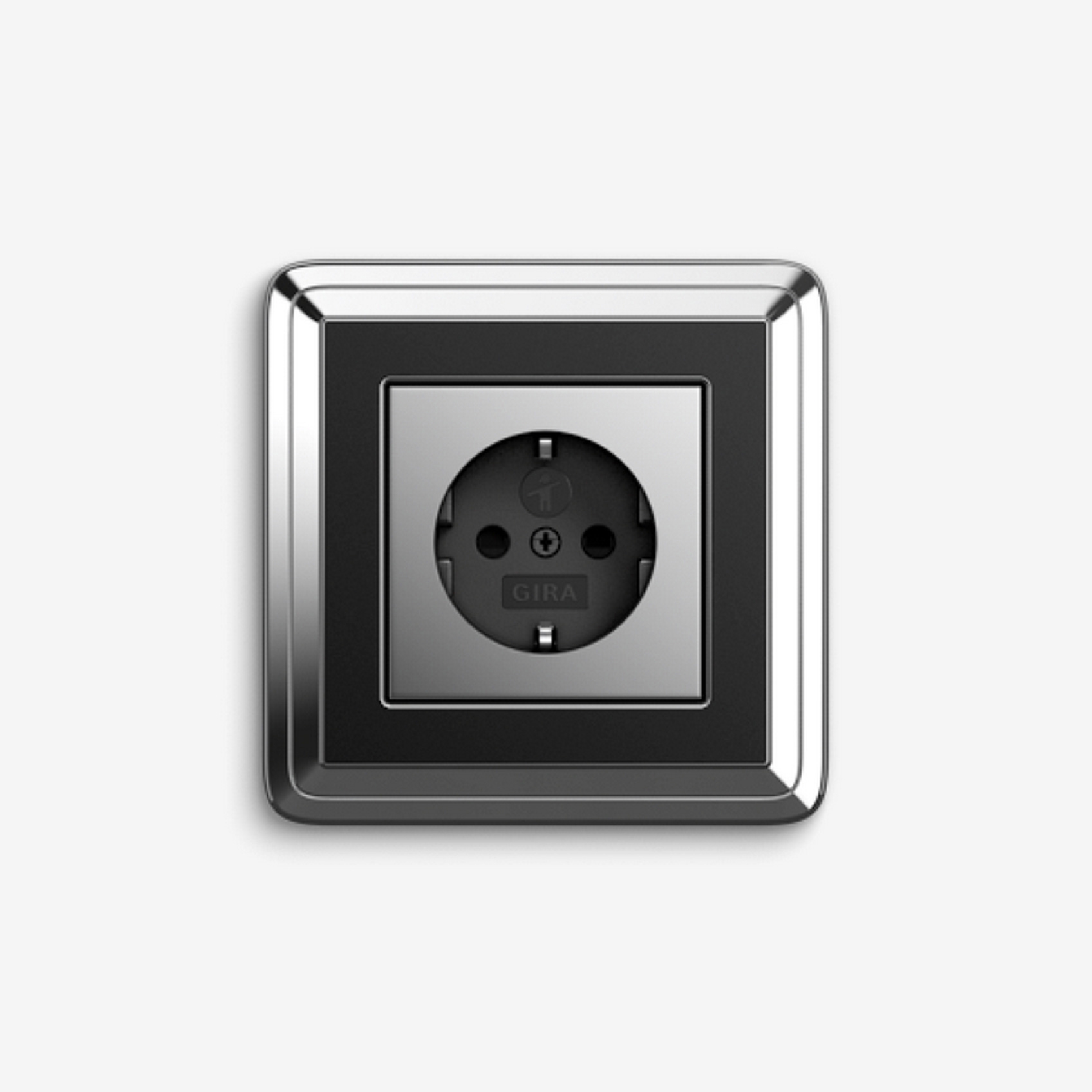 ClassiX | Socket outlet Chrome black