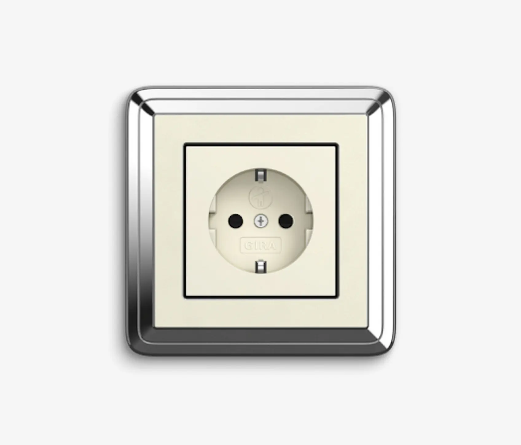Gira - ClassiX | Socket outlet Chrome cream white