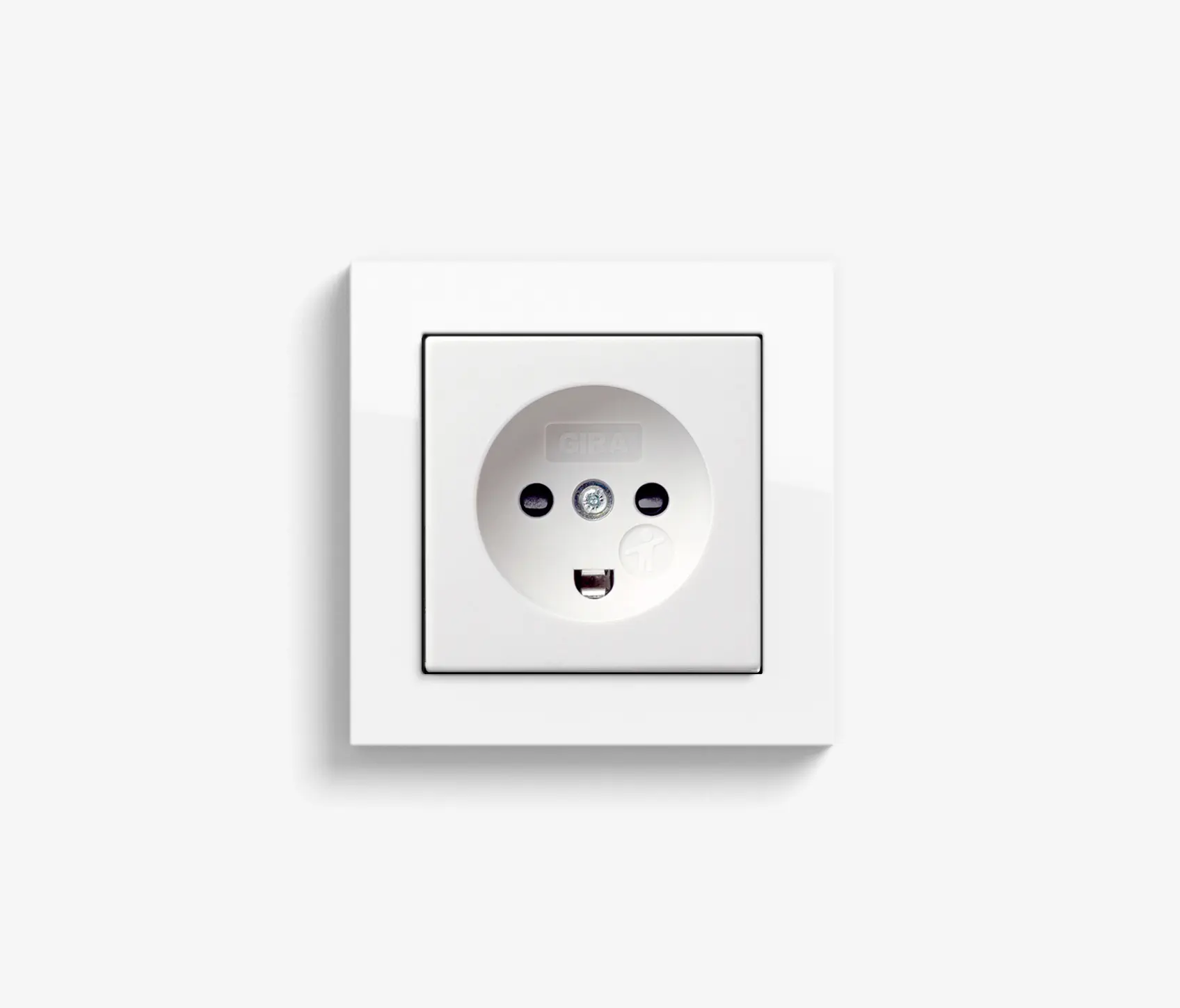 Gira - E2 Danish Standard | Socket outlet Pure white glossy