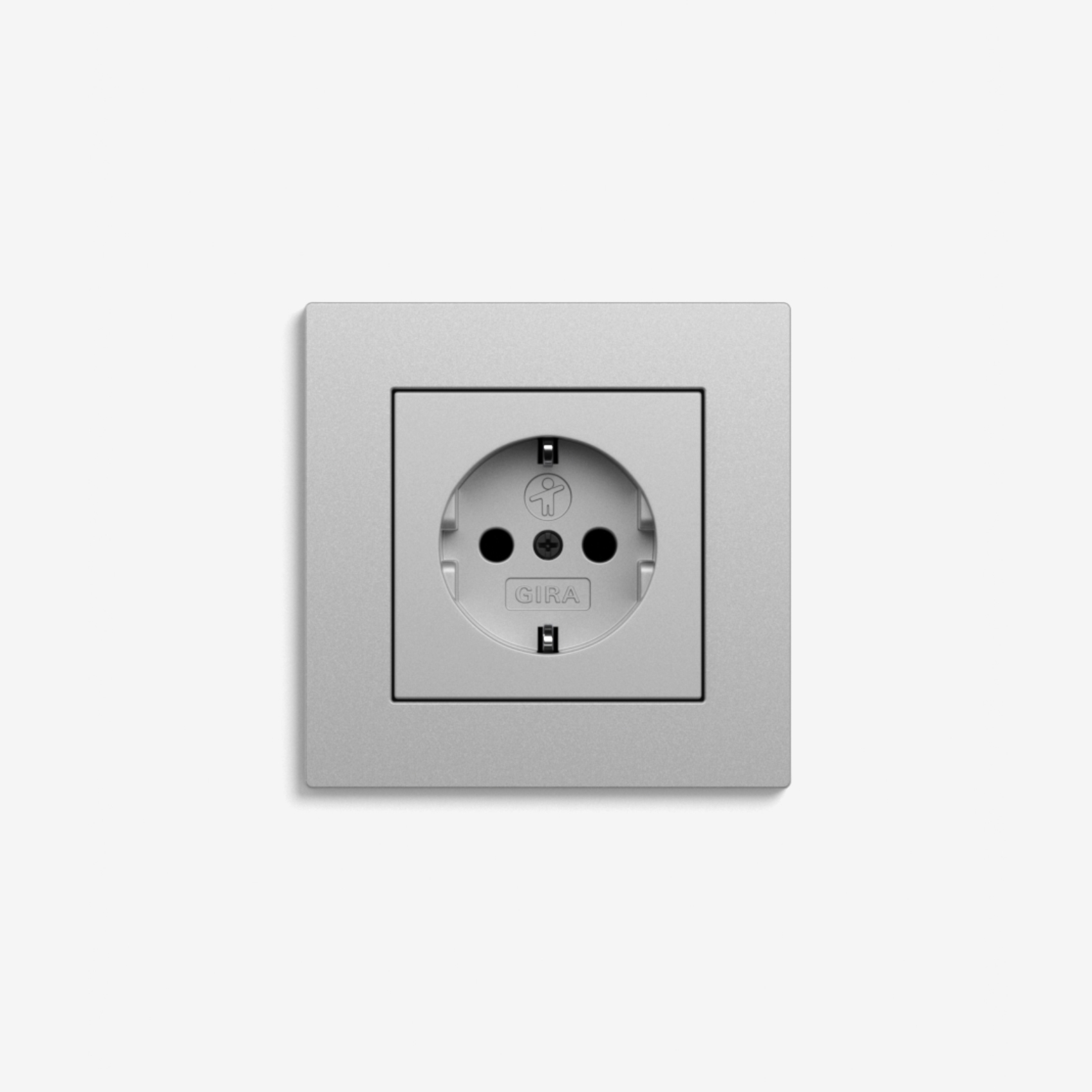 E2 Flat installation | Socket outlet Colour aluminium