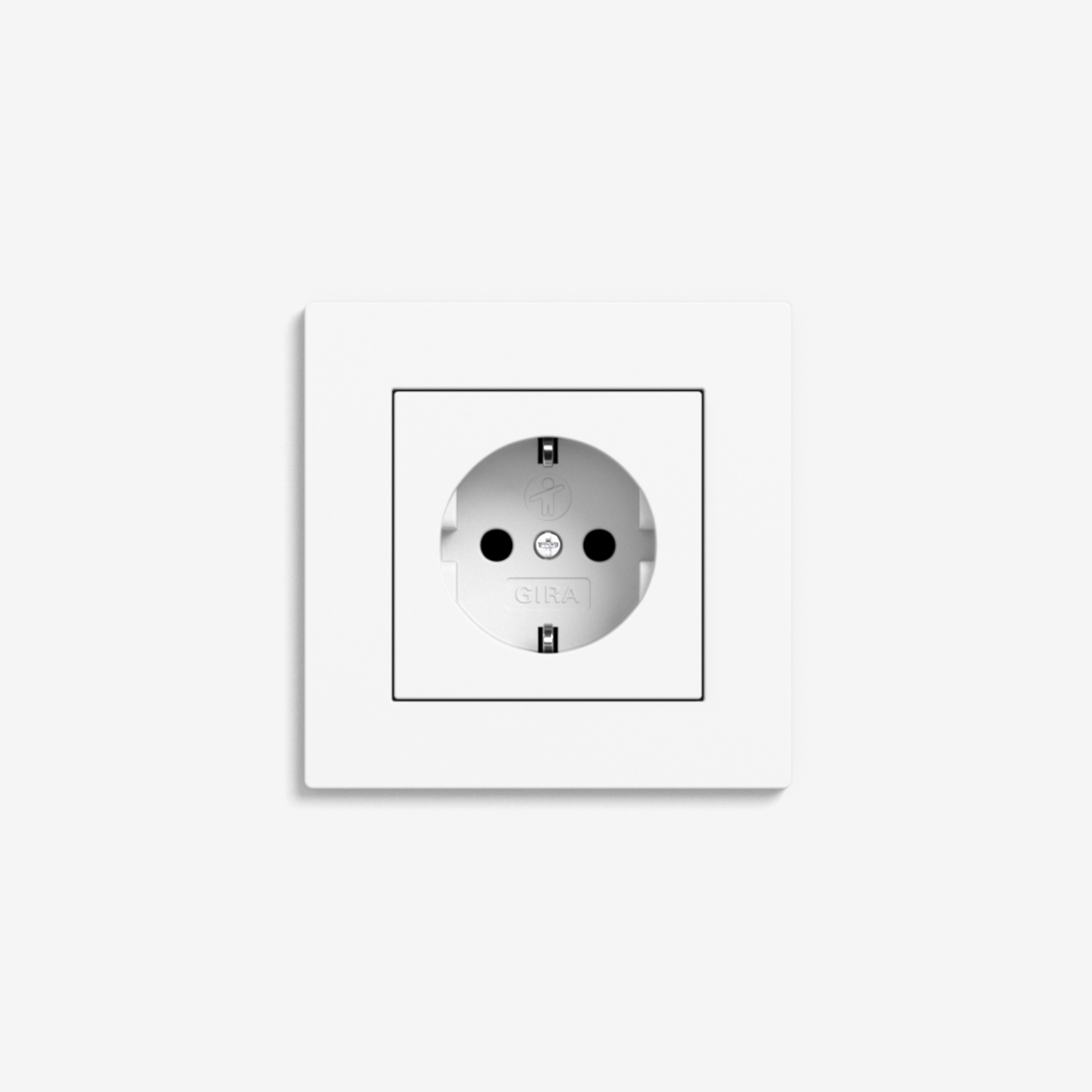 E2 Flat installation | Socket outlet Pure white matt
