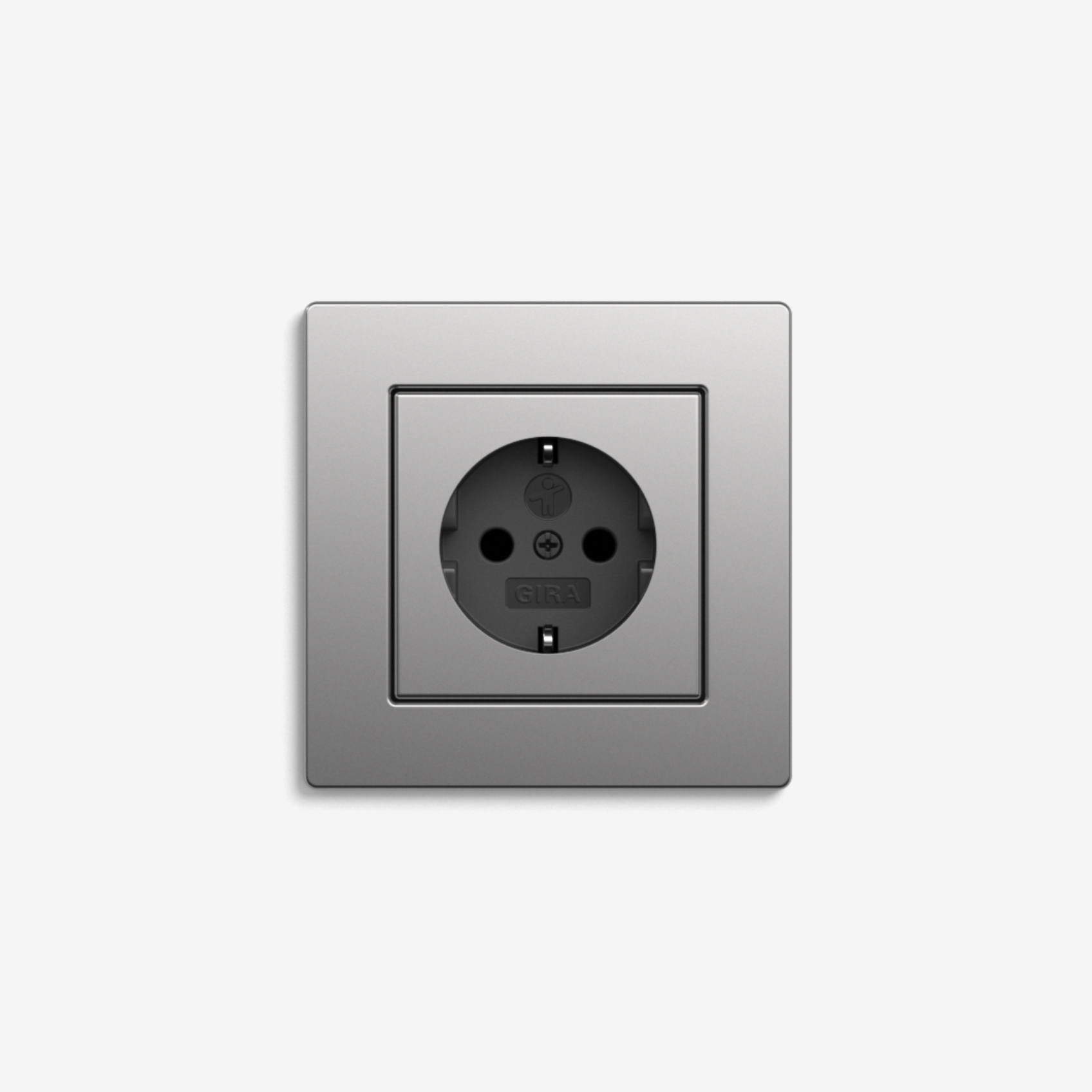 E2 Flat installation | Socket outlet Stainless Steel