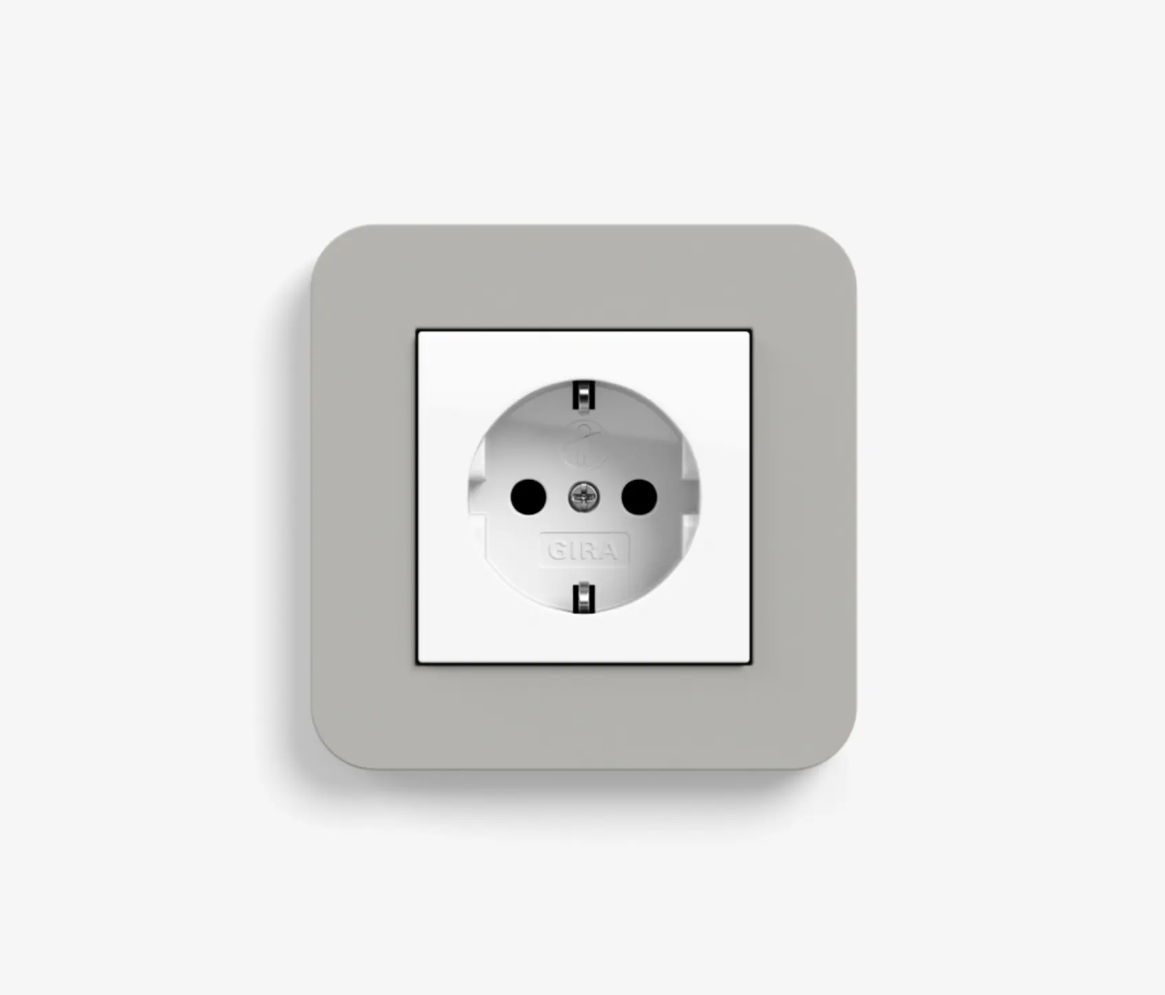 Gira - E3 | Socket outlet Grey with white