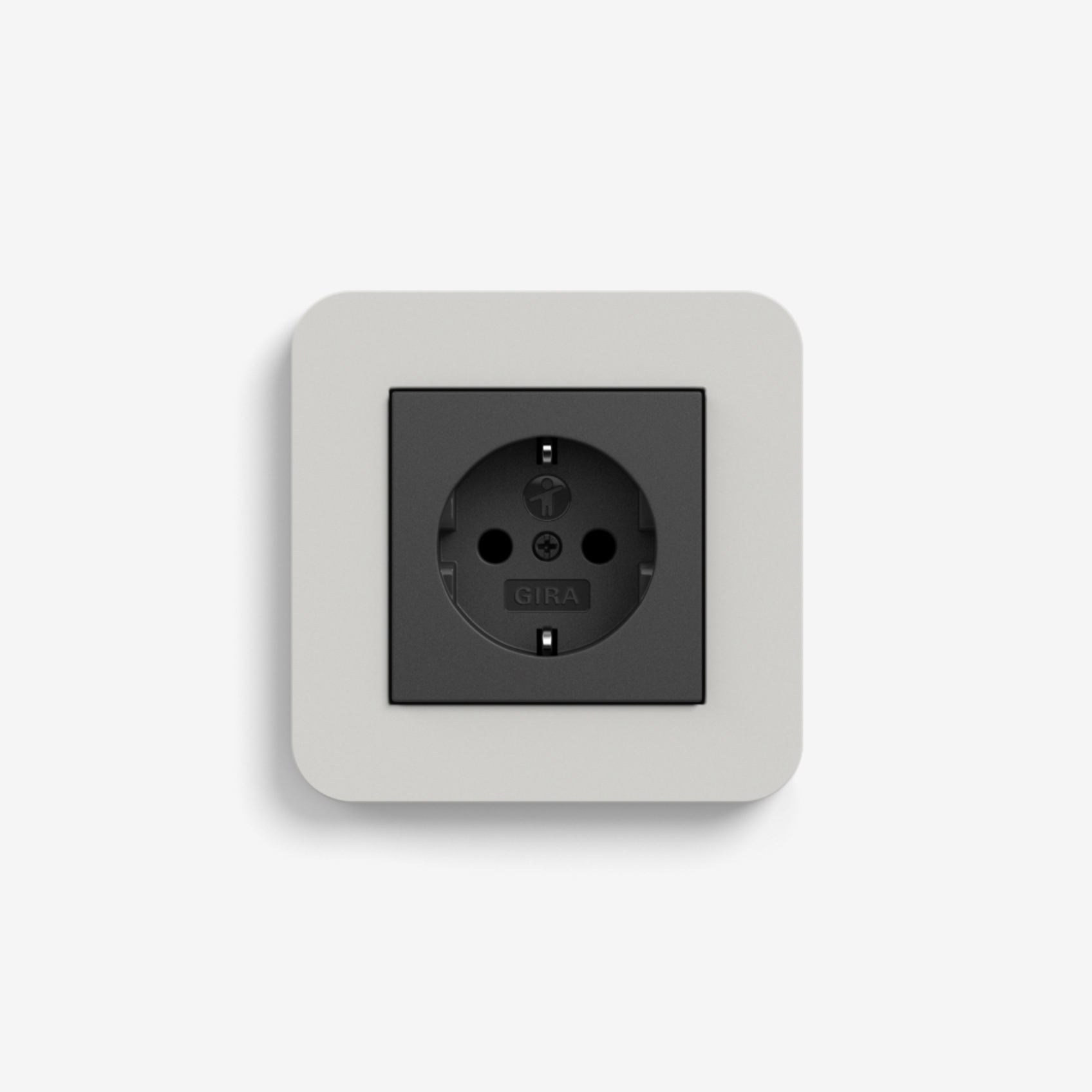 E3 | Socket outlet Light grey with black