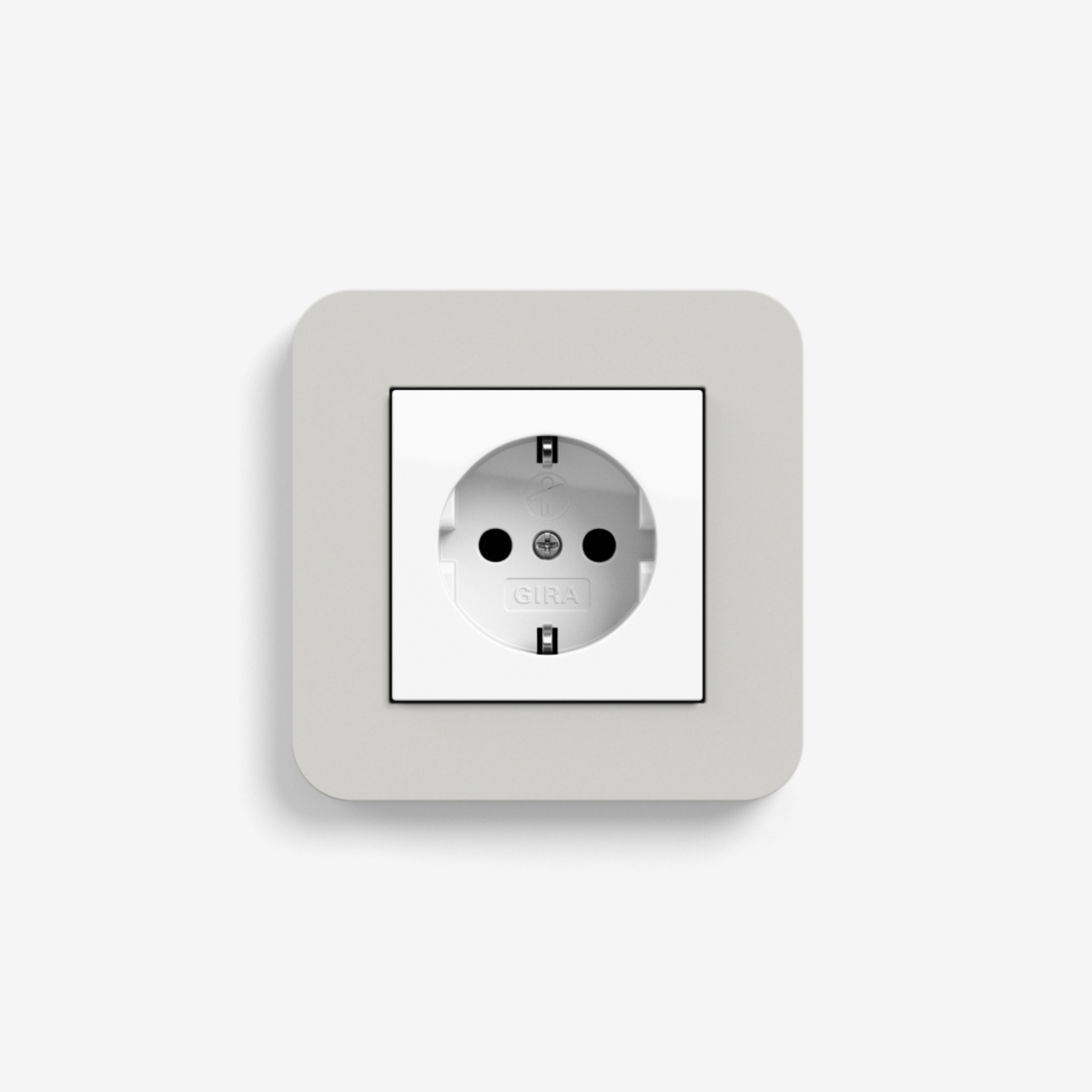 E3 | Socket outlet Light grey with white