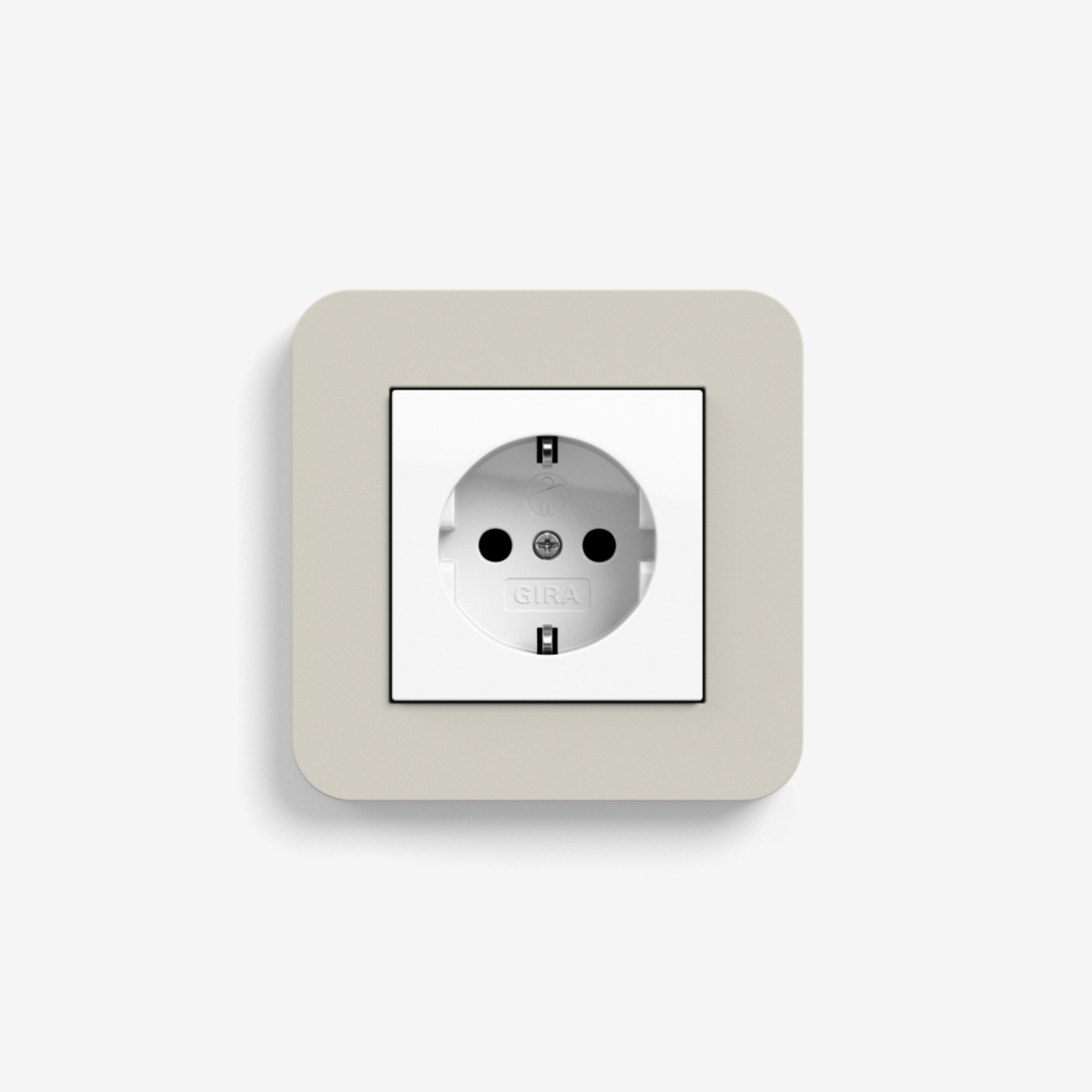 E3 | Socket outlet Sand with white