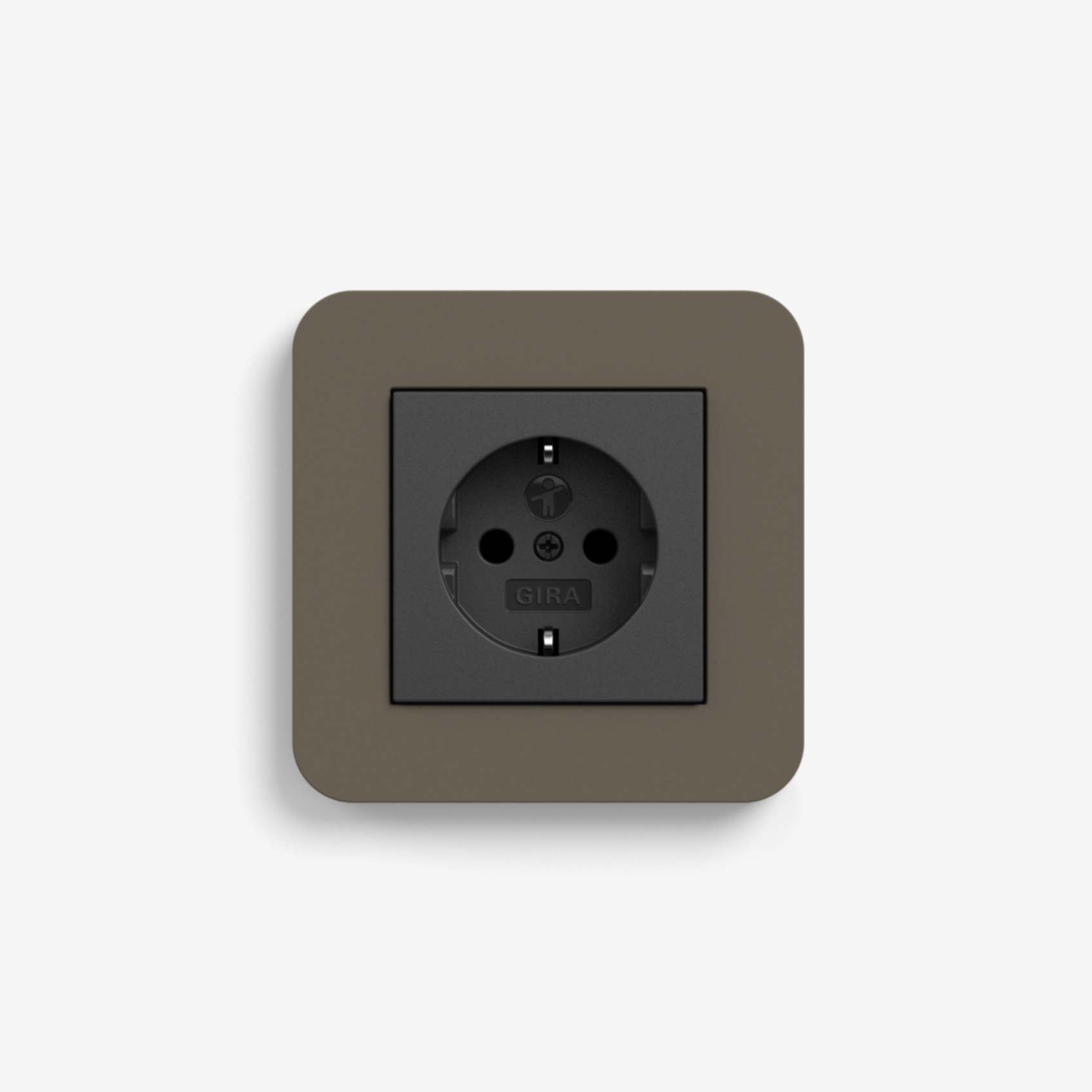 E3 | Socket outlet Umber with black