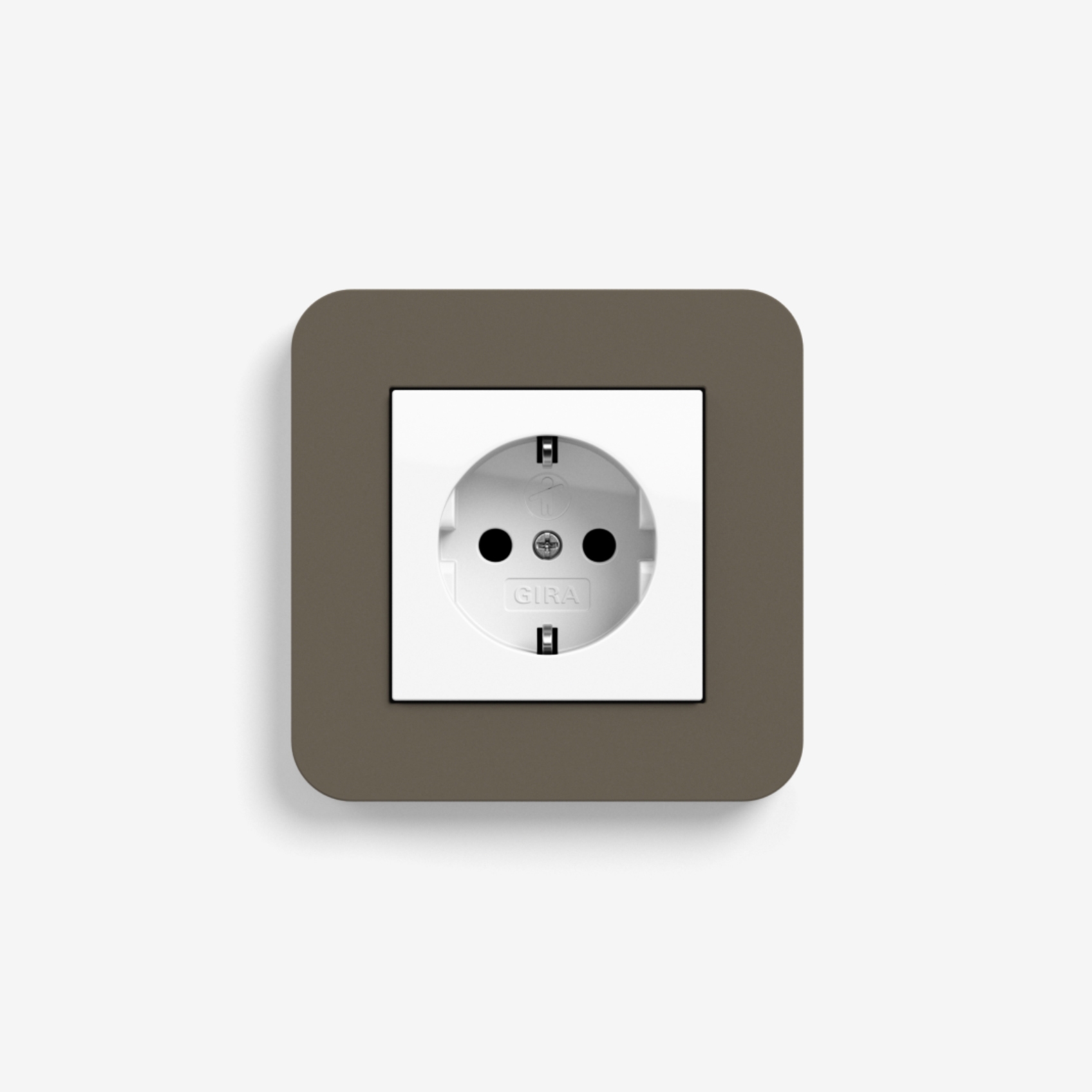 E3 | Socket outlet Umber with white