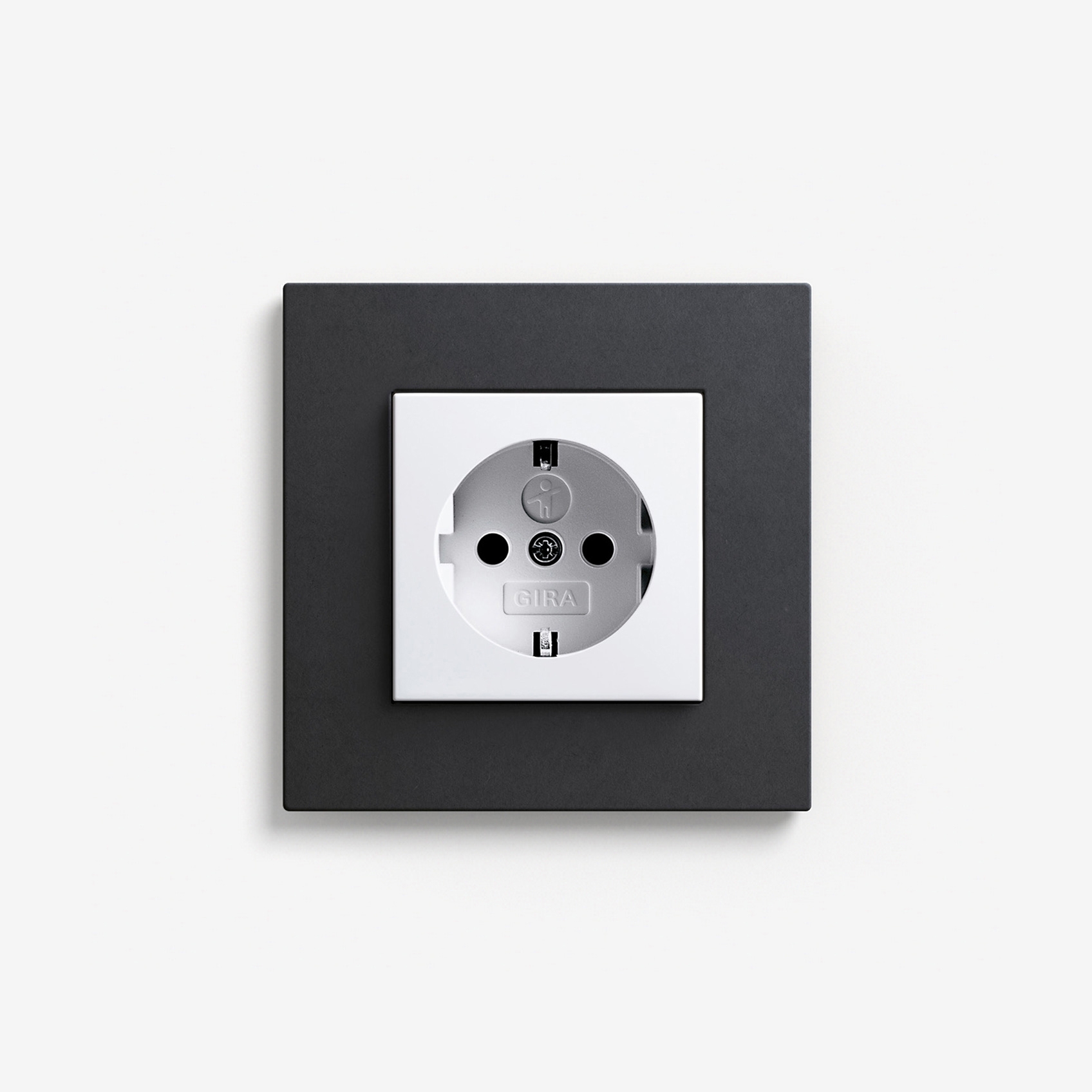 Display product Esprit Linoleum-Plywood | Socket outlet Anthracite from manufacturer Gira