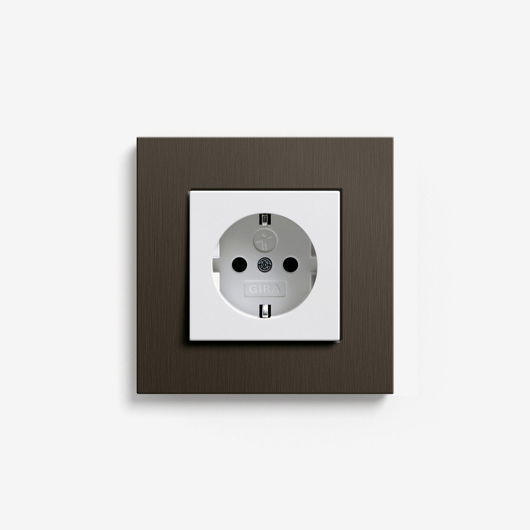 Esprit Metal | Socket outlet Aluminium brown
