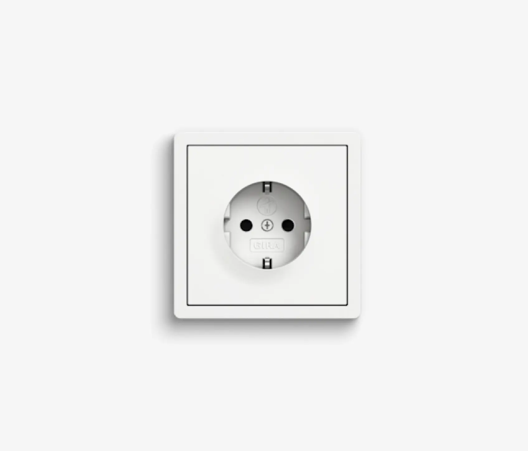 Gira - Flächenschalter | Steckdose Reinweiß glänzend