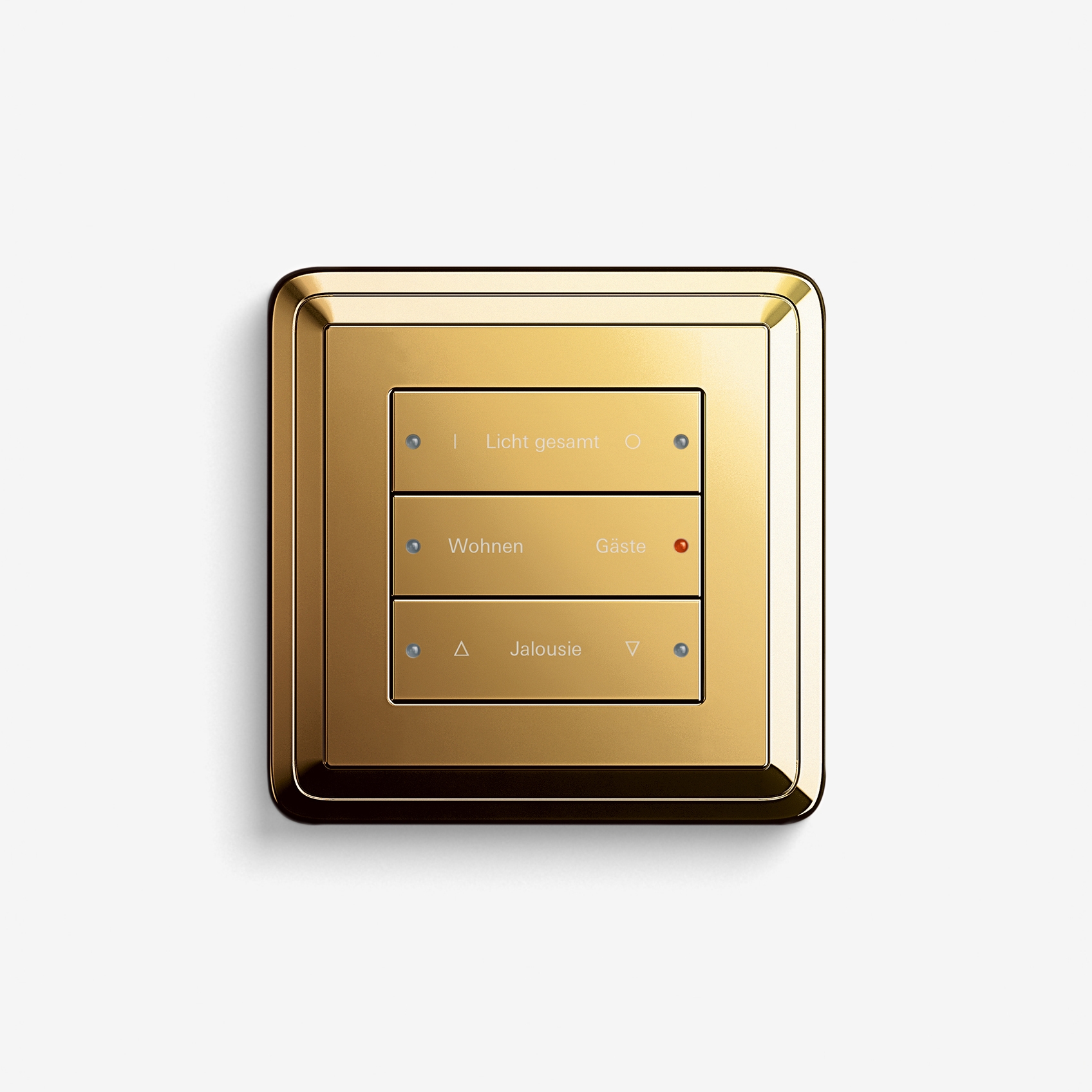 Mostra il prodotto Smart Home/ Smart Building | Pushbutton Sensor 3 | Brass del produttore Gira
