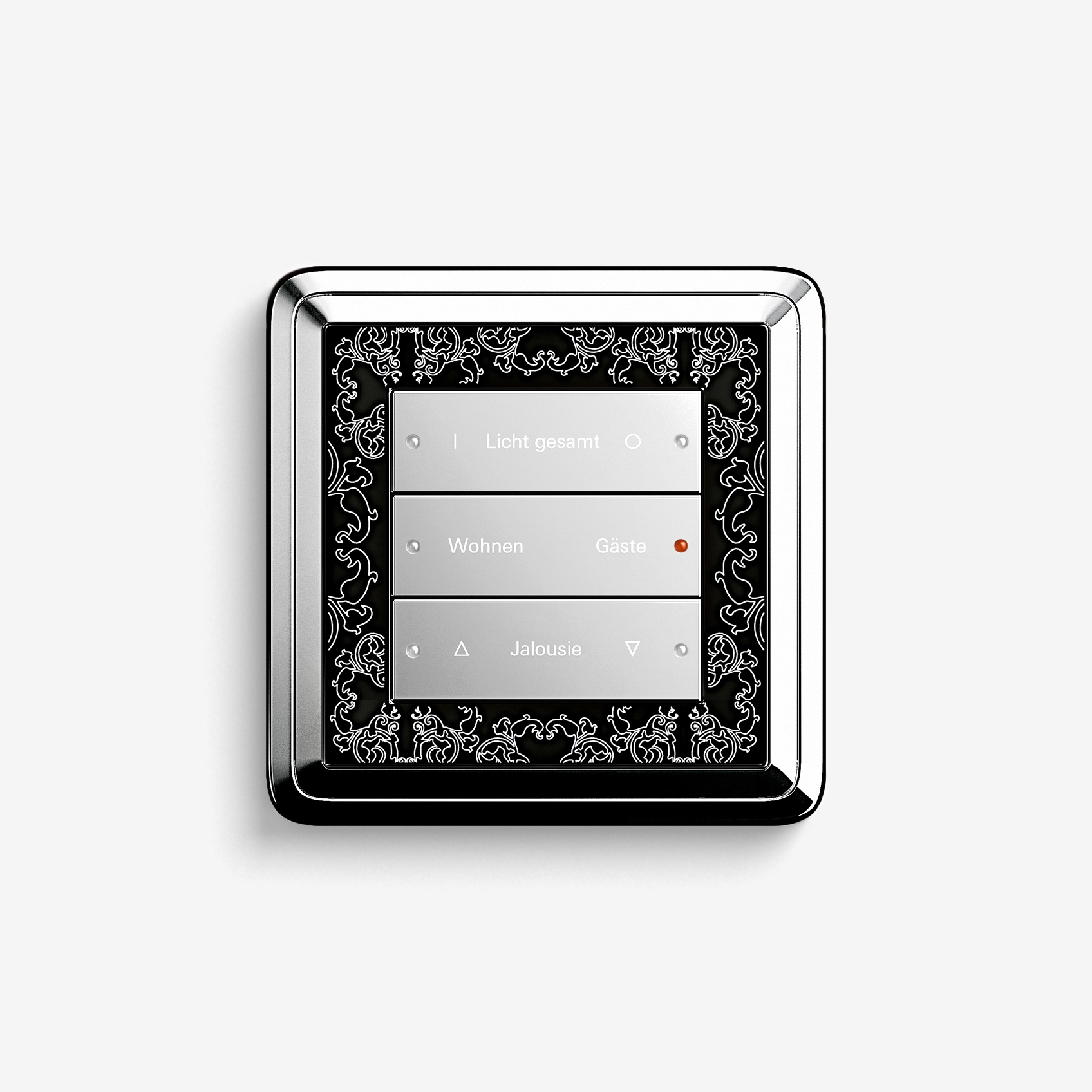 Smart Home/ Smart Building | Pushbutton Sensor 3 | Chrome
