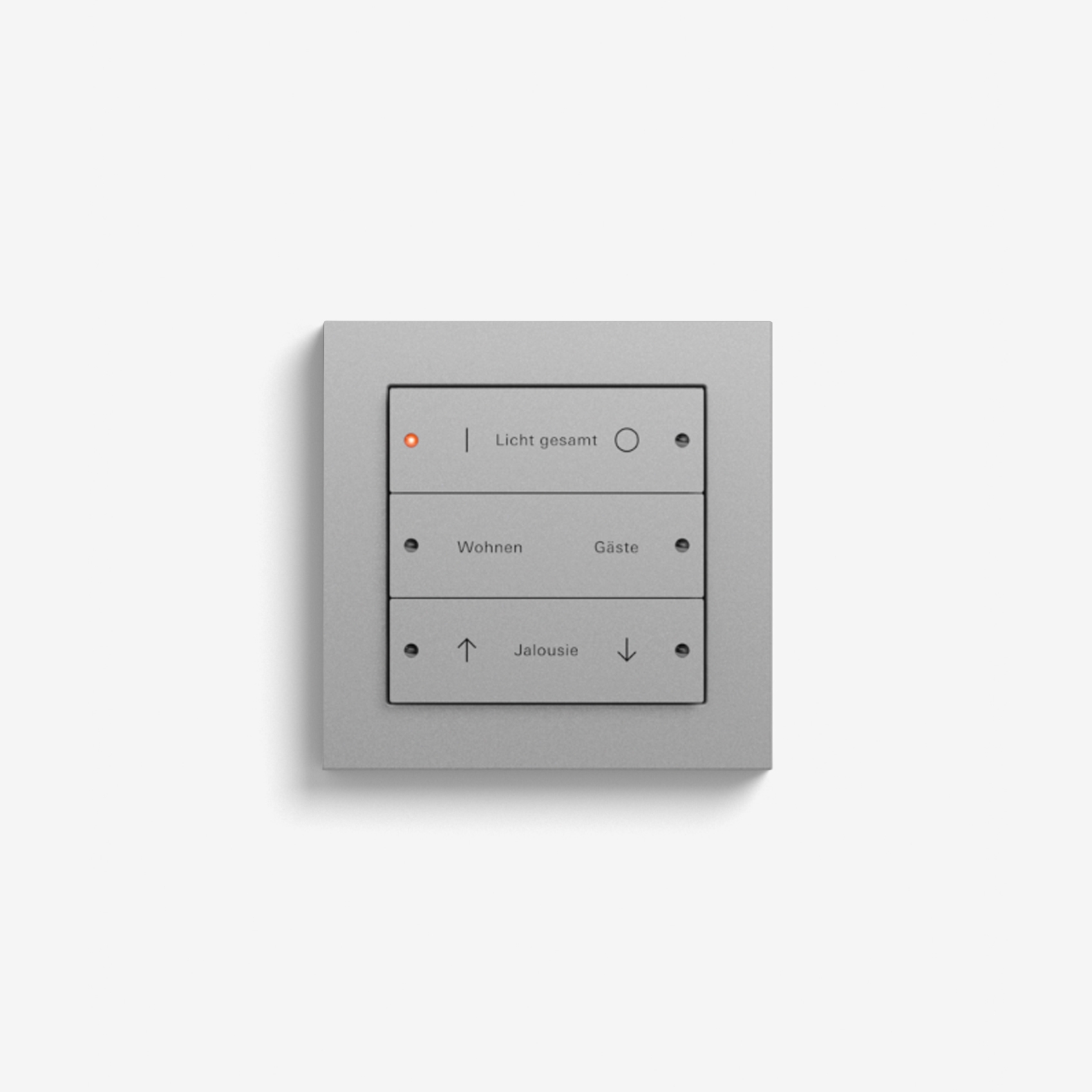 Mostra il prodotto Smart Home/ Smart Building | Pushbutton Sensor 3 | Colour Aluminium del produttore Gira