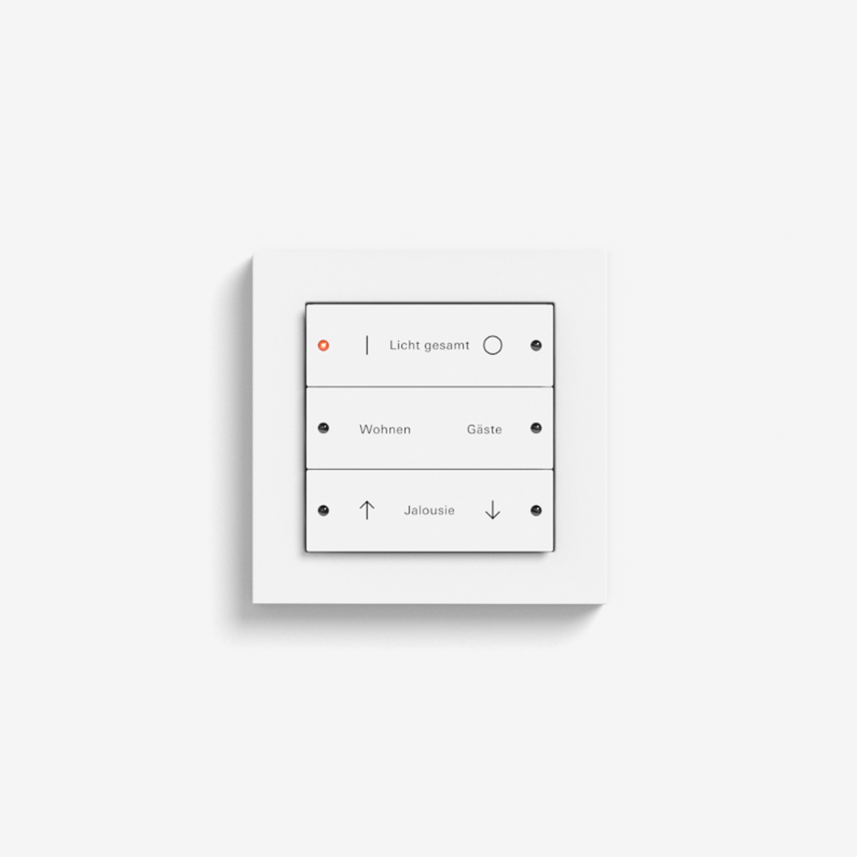 Smart Home/ Smart Building | Pushbutton Sensor 3 | Pure white matt