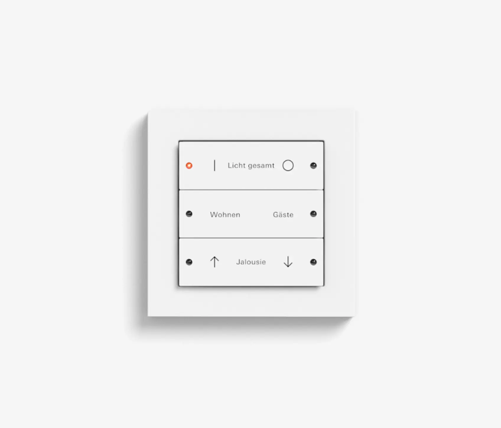 Gira - Smart Home/ Smart Building | Pushbutton Sensor 3 | Pure white matt