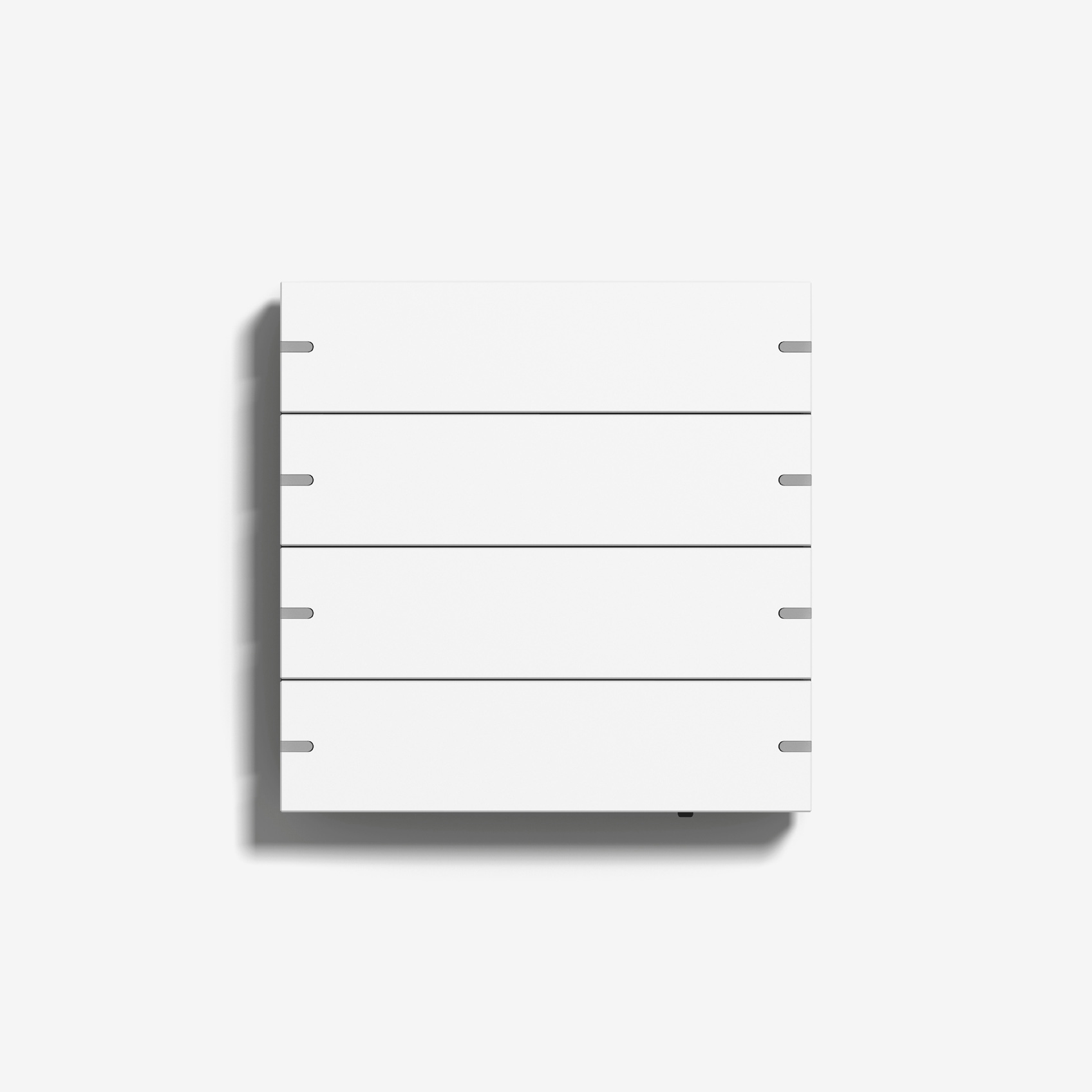 Smart Home/ Smart Building | Pushbutton Sensor 4 | Pure white matt (varnished)