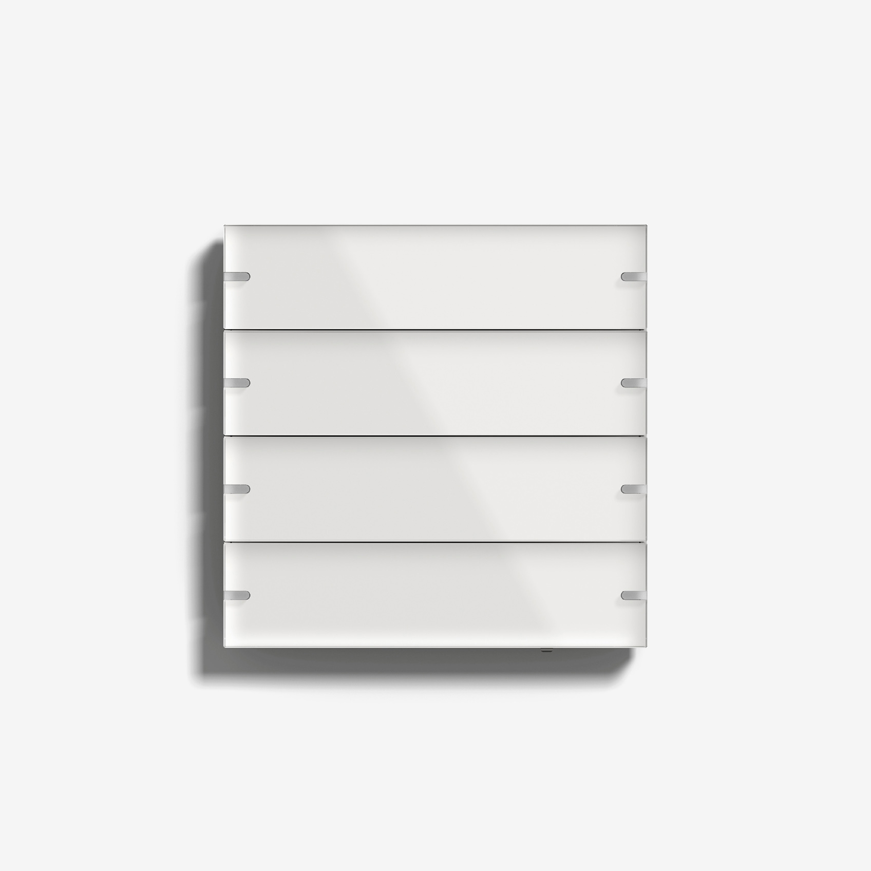 Smart Home/ Smart Building | Pushbutton Sensor 4 | White glass