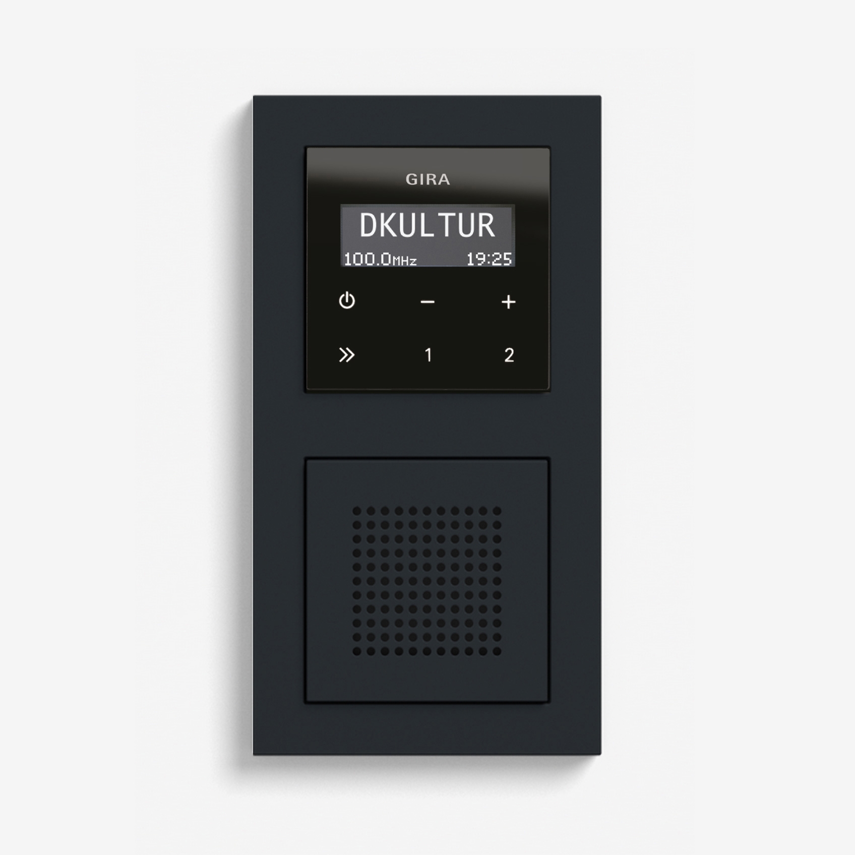 Entertainment | RDS flush-mounted radio with a speaker | Black glass appearance (including E2)