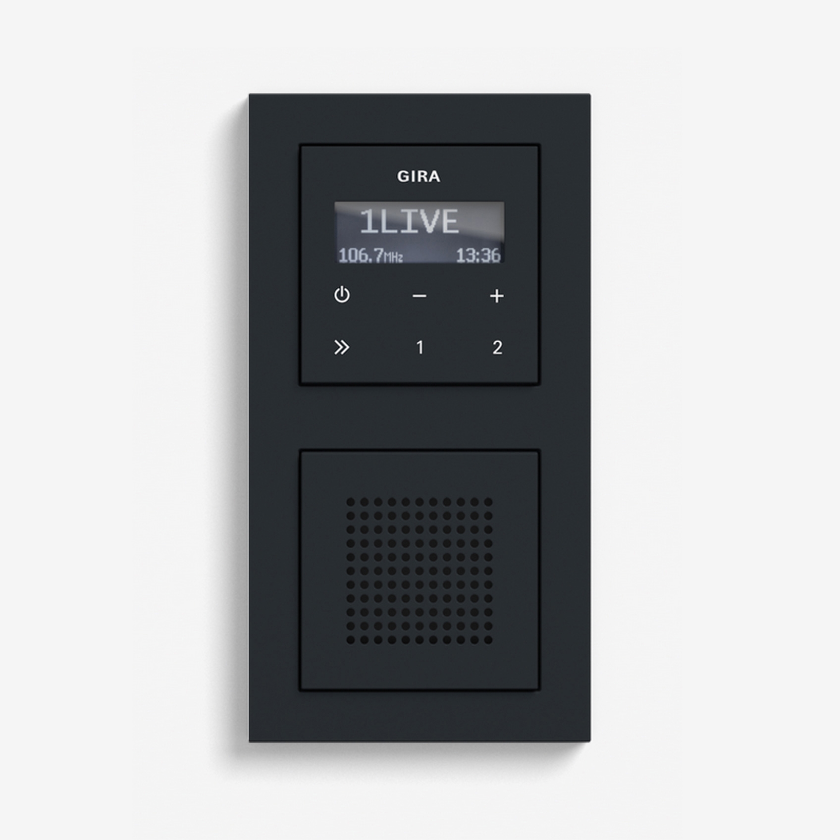 Entertainment | RDS flush-mounted radio with a speaker | Black matt (including E2)