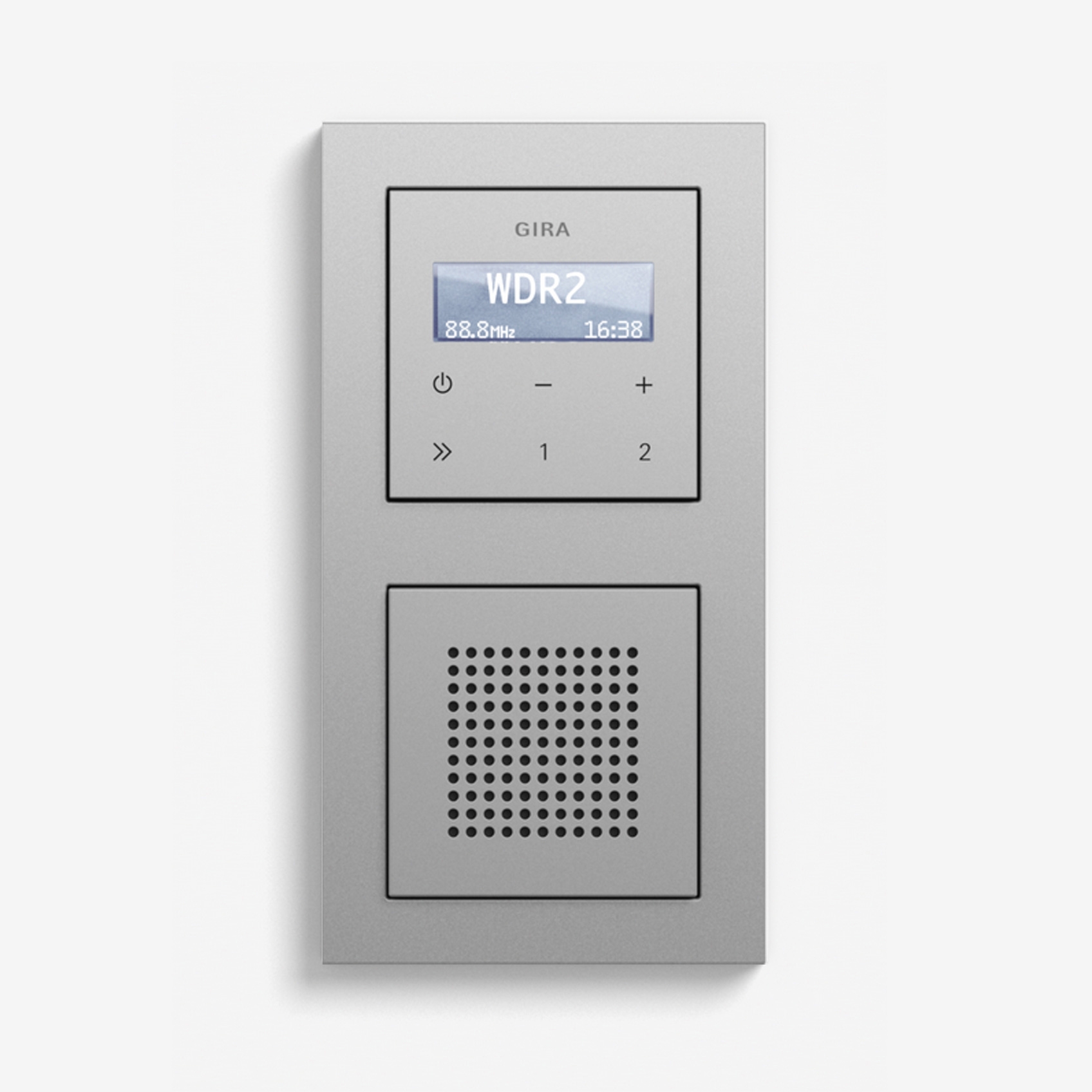 Entertainment | RDS flush-mounted radio with a speaker | Colour aluminium (including E2)
