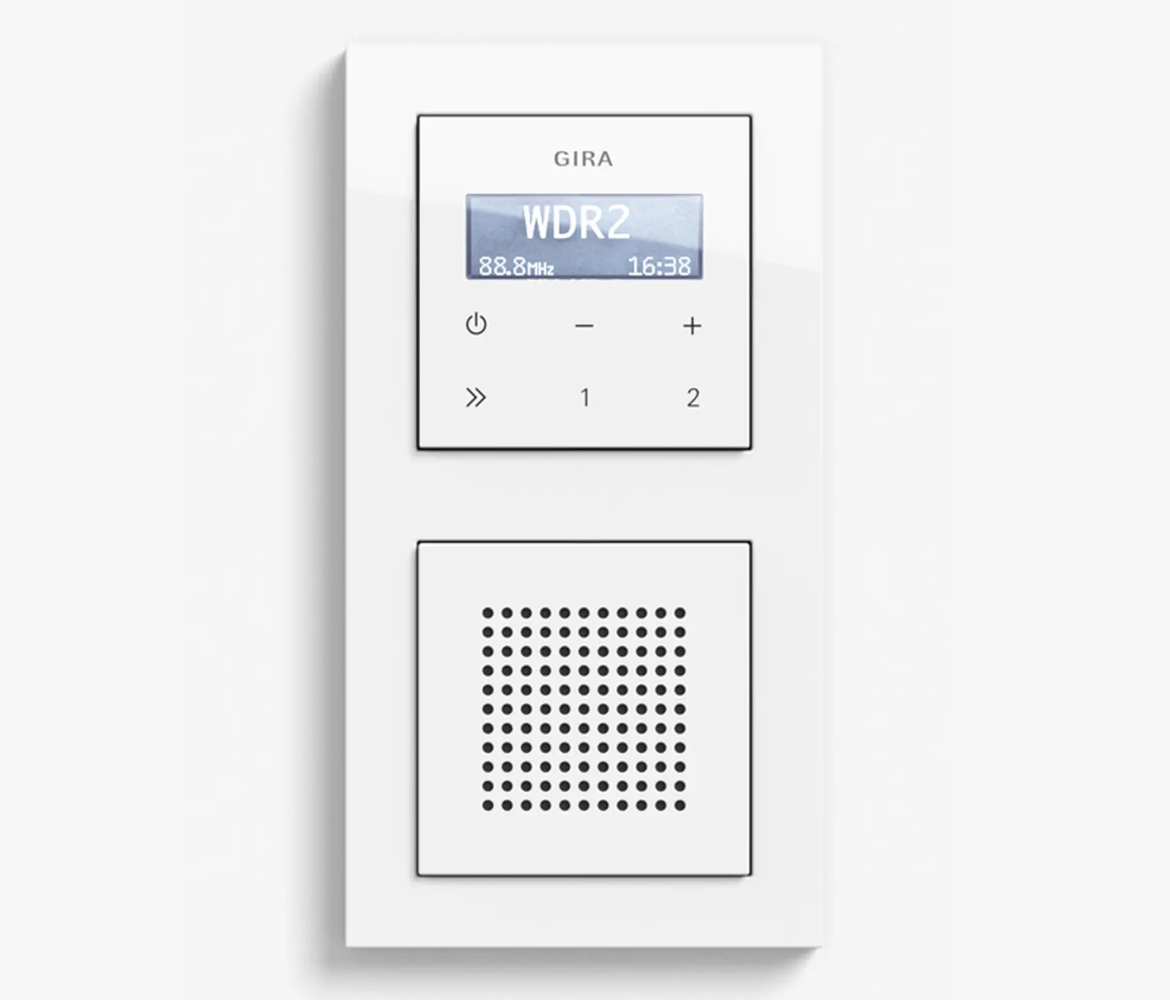 Gira - Entertainment | RDS flush-mounted radio with a speaker | Pure white glossy (including E2)