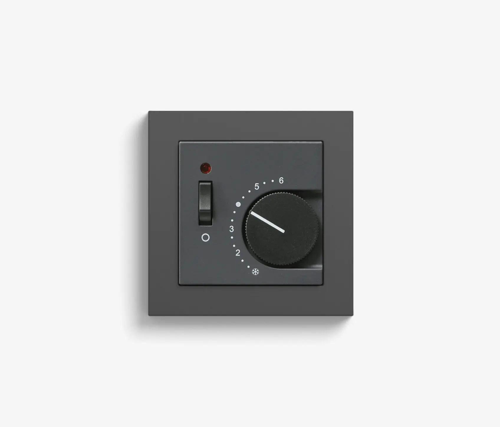 Gira - Heating and Temperature | Room temperature controller with NC contact | 1-way switch and control light, anthracite (including E2)