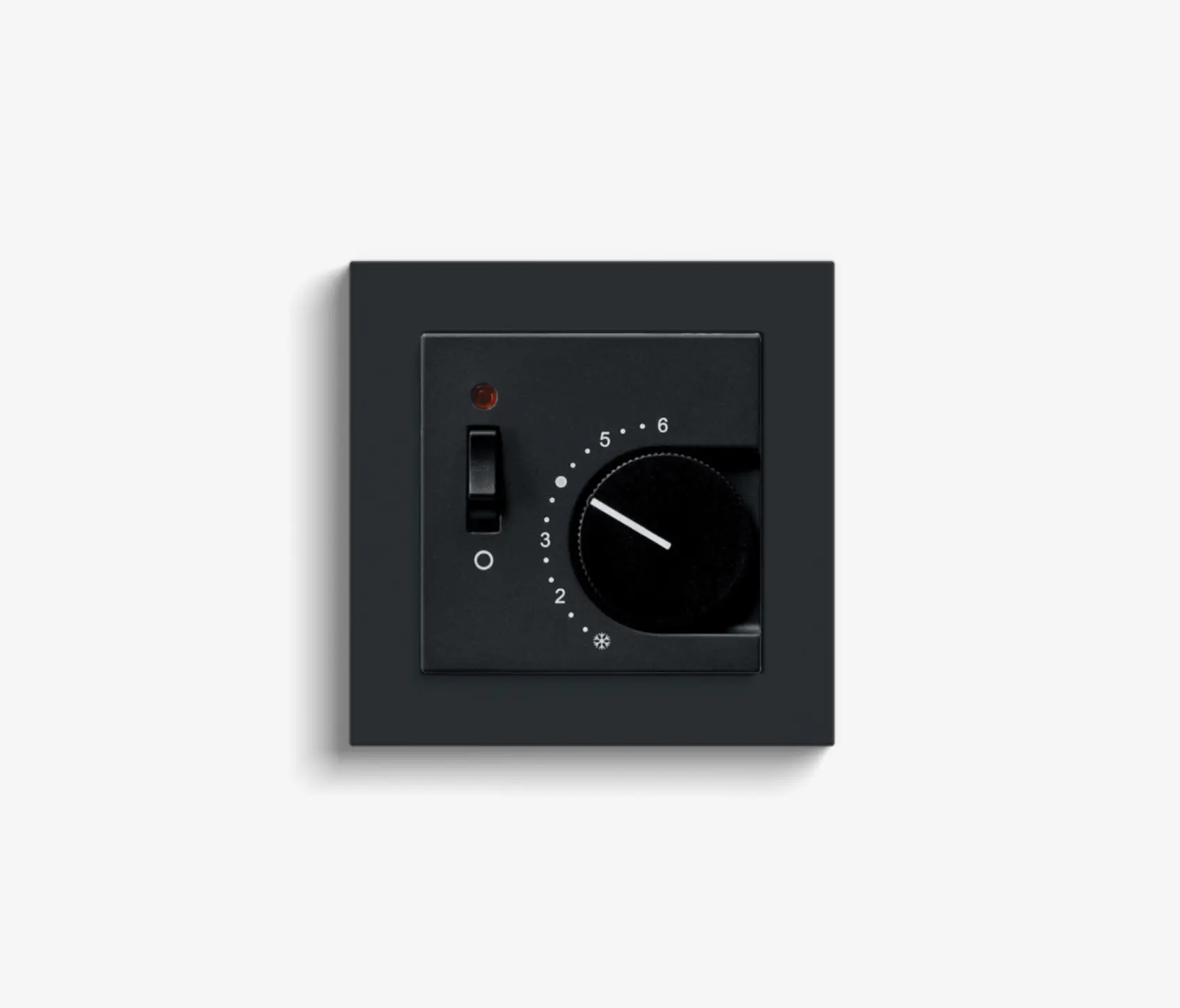 Gira - Heating and Temperature | Room temperature controller with NC contact | 1-way switch and control light, black (including E2)