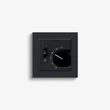Heating and Temperature | Room temperature controller with NC contact | 1-way switch and control light, black (including E2)