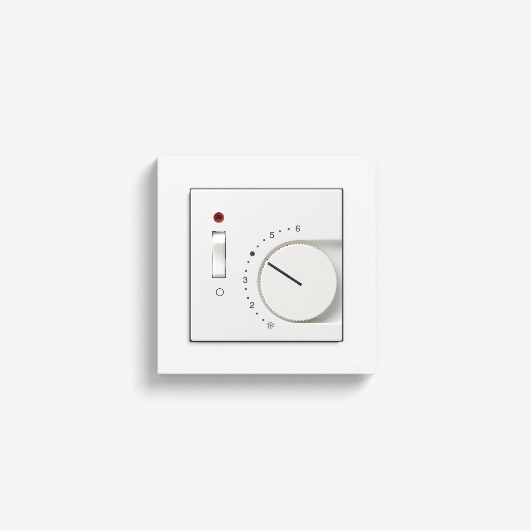 Heating and Temperature | Room temperature controller with NC contact | 1-way switch and control light, pure white matt (including E2)