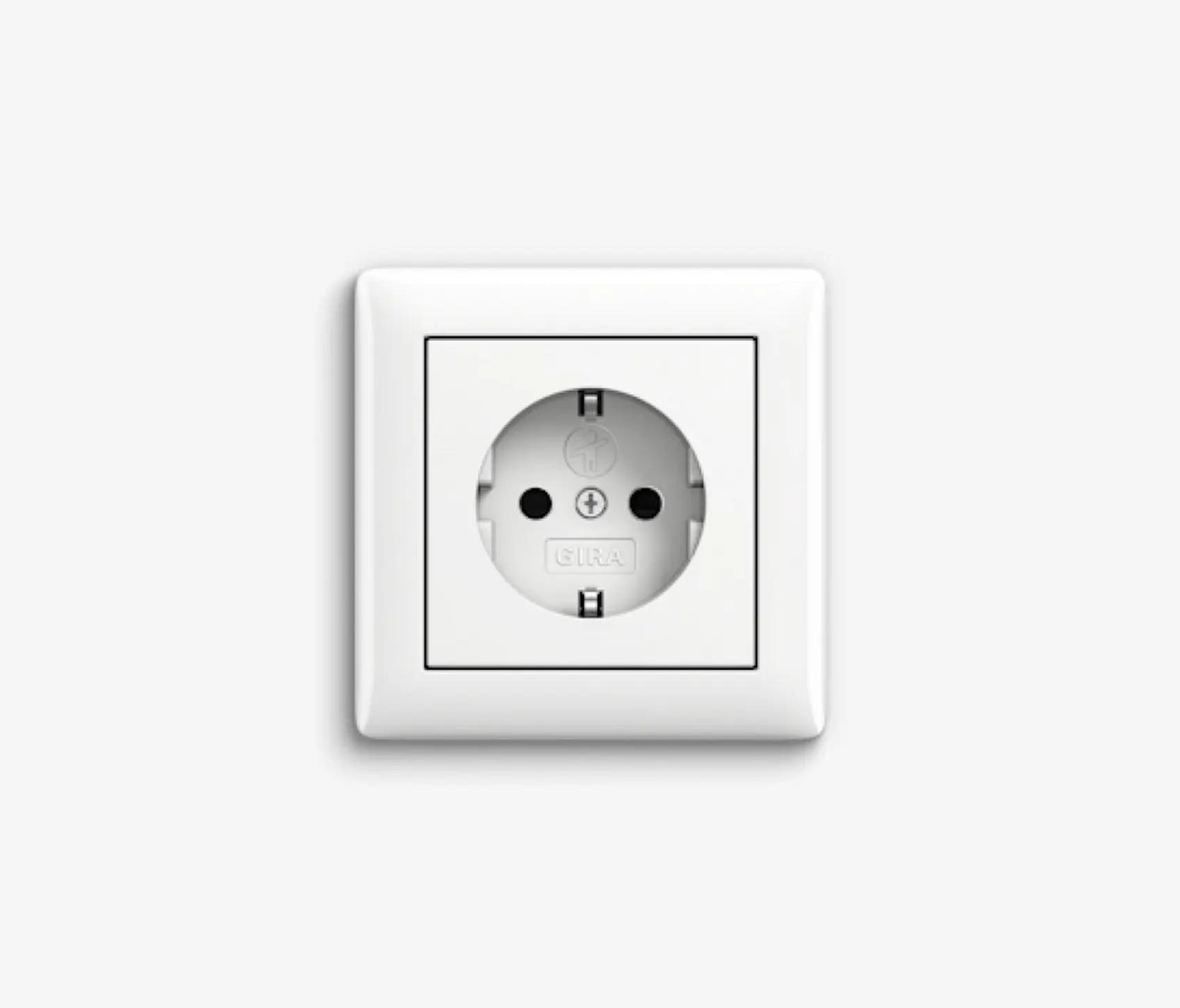 Gira - Standard 55 | Socket outlet Pure white glossy