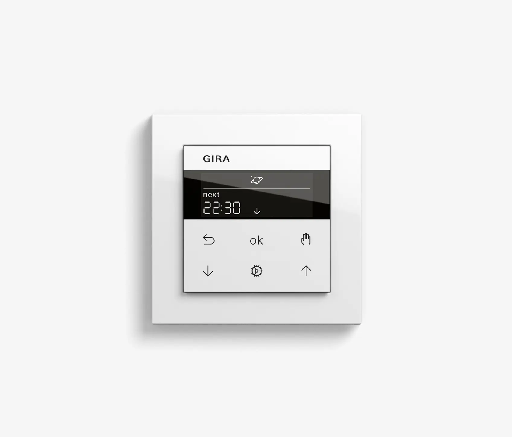 Gira - Jalousiesteuerung | System 3000 Jalousie- und Schaltuhr Display | Reinweiß glänzend (mit E2)