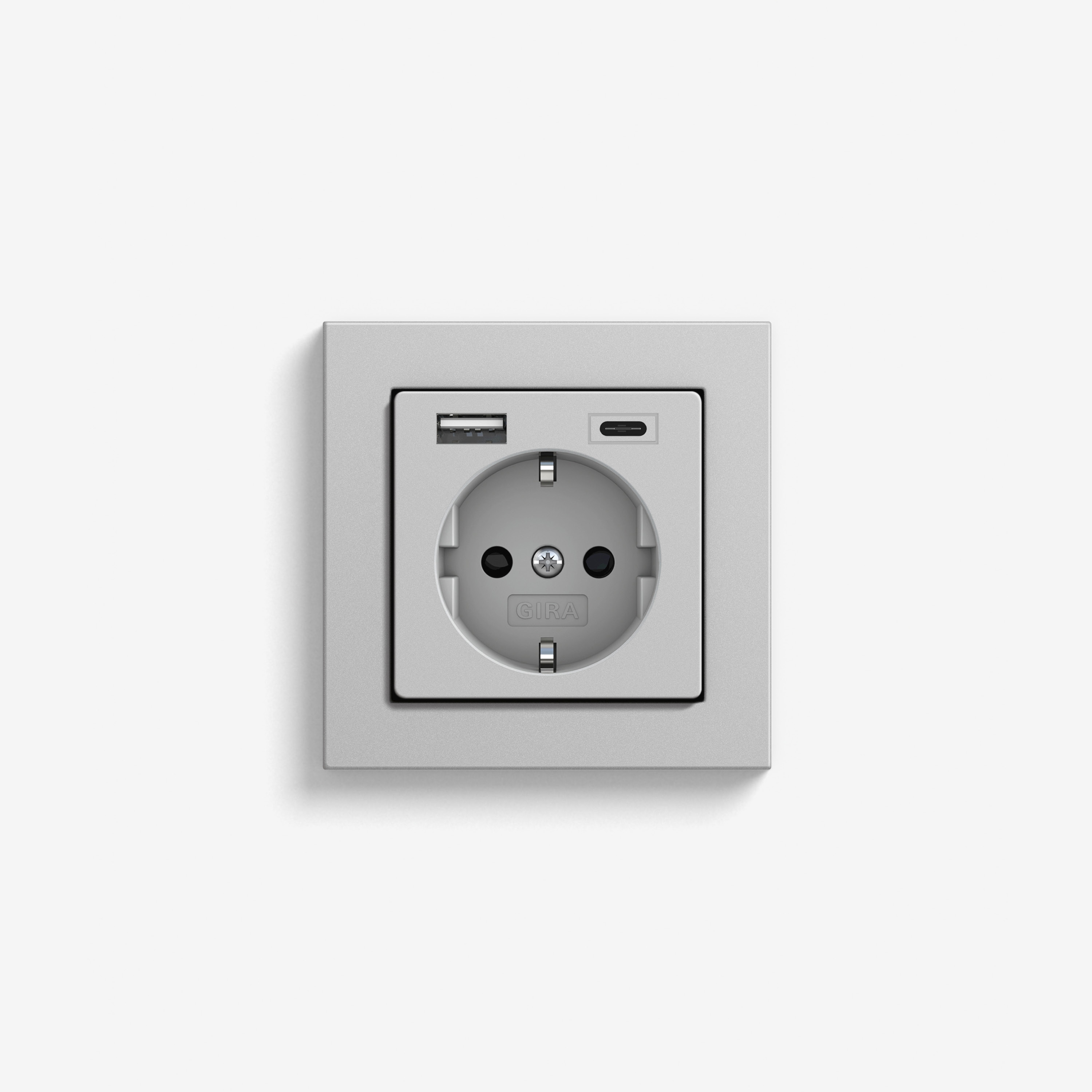 E2 | USB socket outlet Grey matt