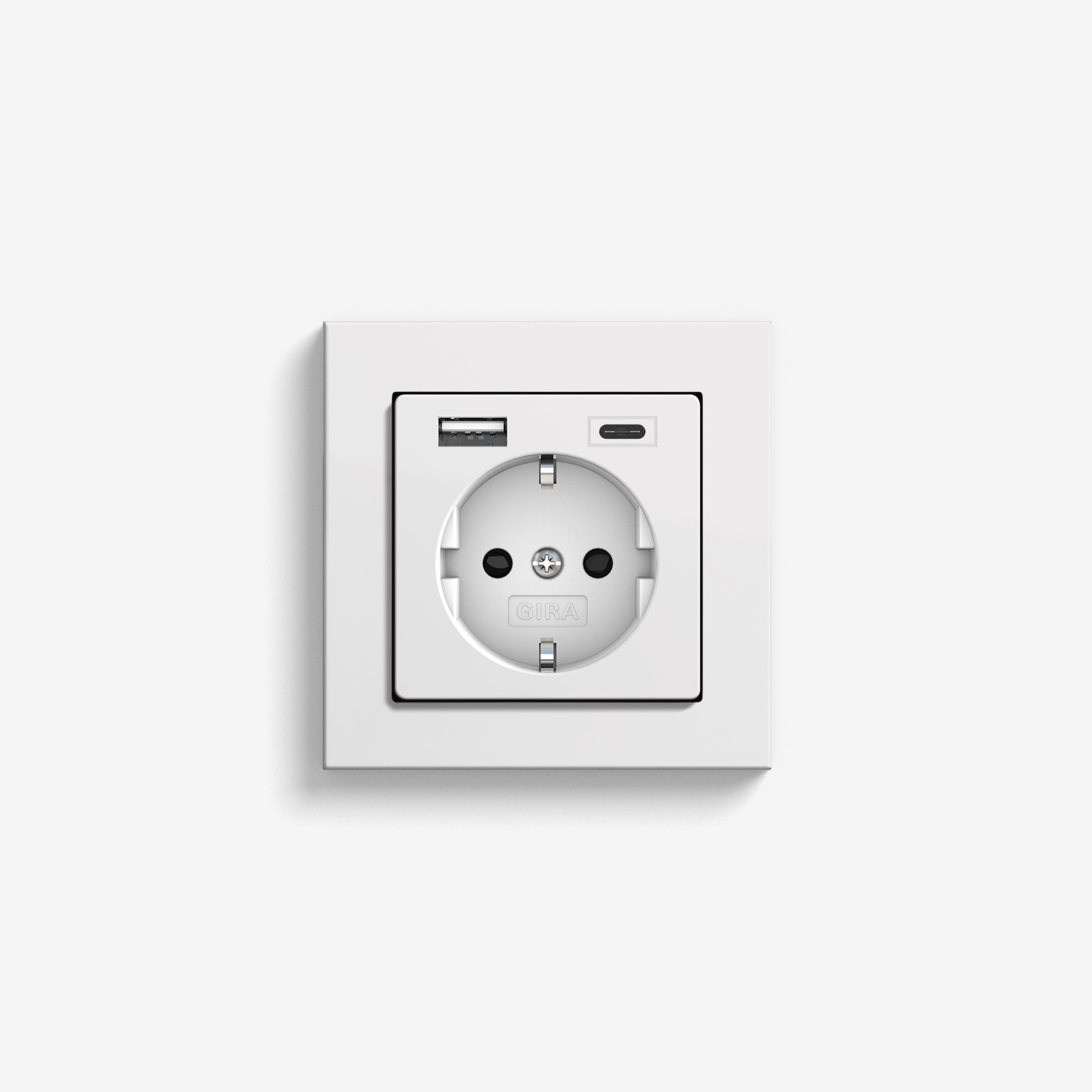 E2 | USB socket outlet Pure white matt