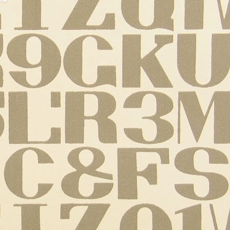 Alphabet 003 Raw Umber On White