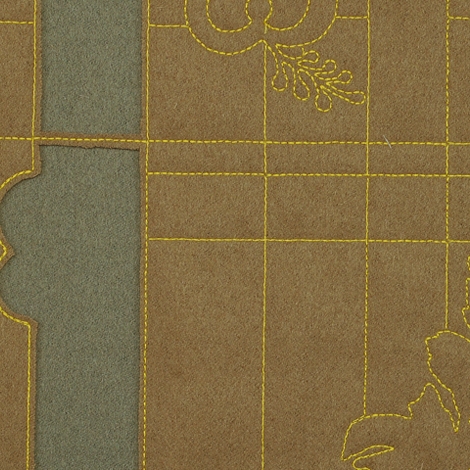 Afficher le produit Layers Park Double 001 Mineral/Taupe/Lemon du fabricant Maharam