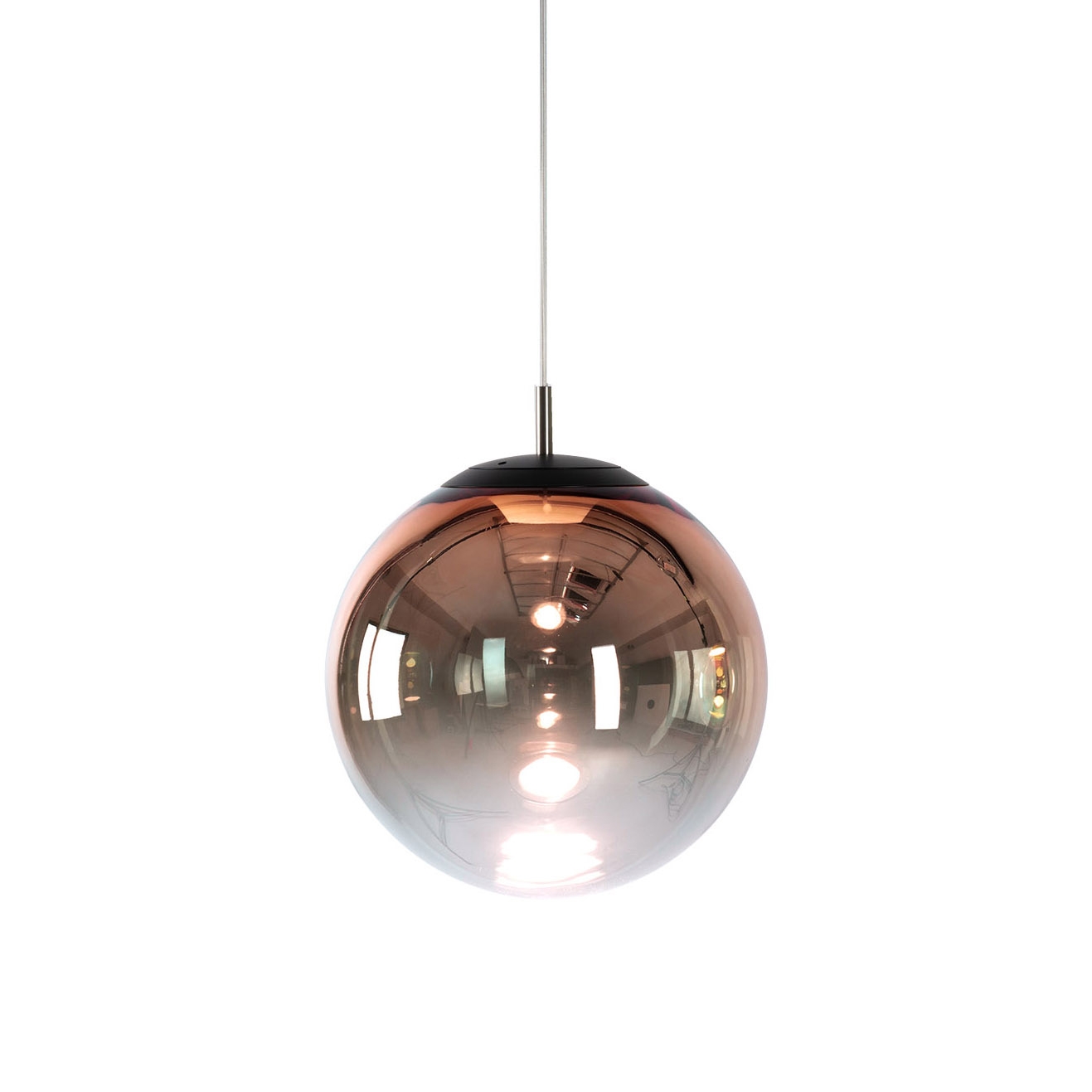 glaskugelleuchte ku3 LED Verlauf roségold
