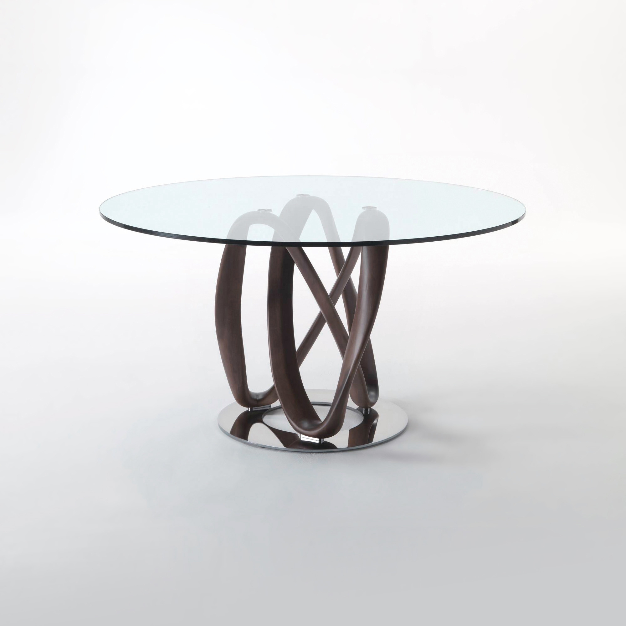Display product Infinity una base piano cristallo - tondo from manufacturer Porada