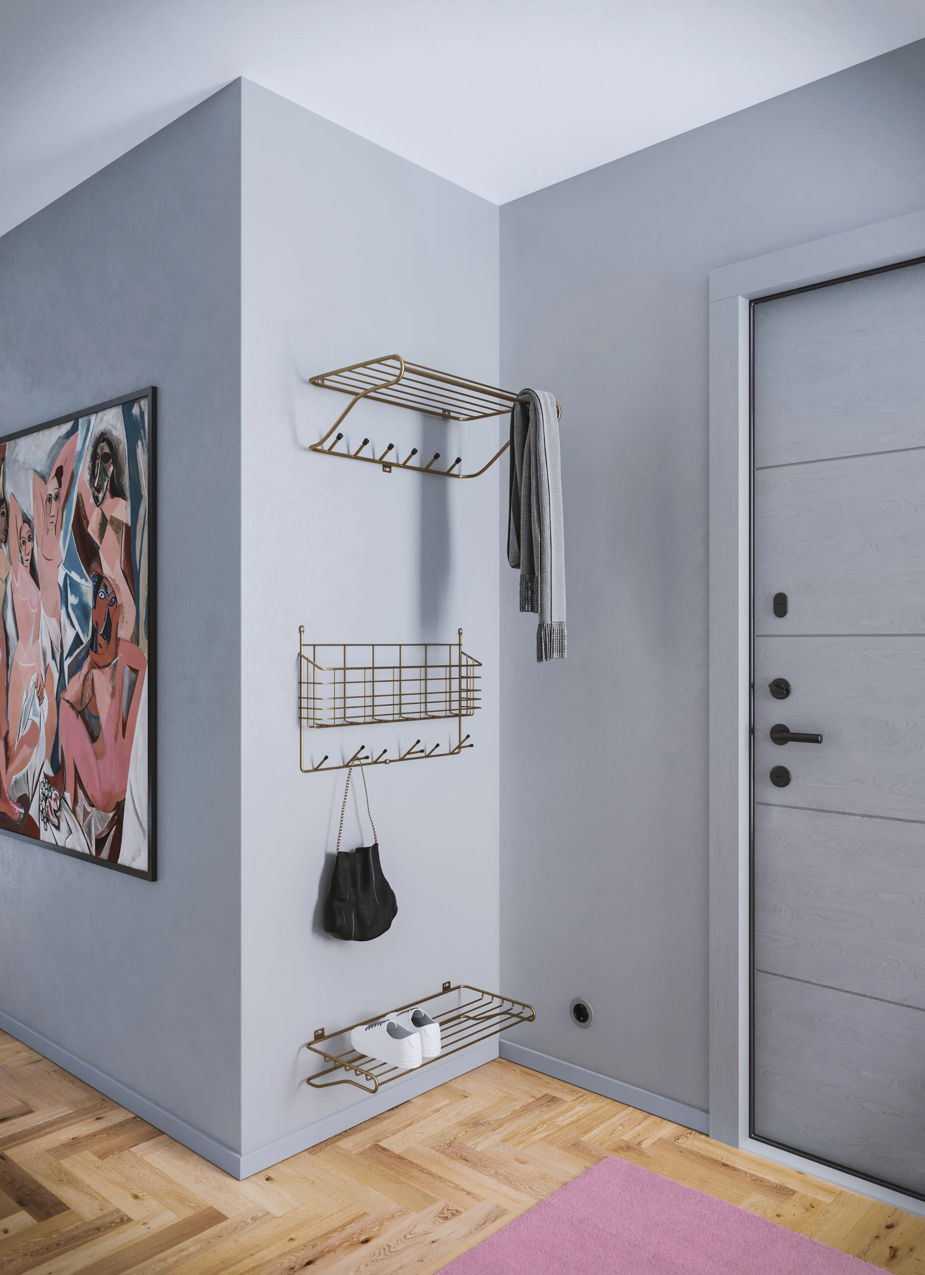 Maze - Classic | Hat Rack brass matte