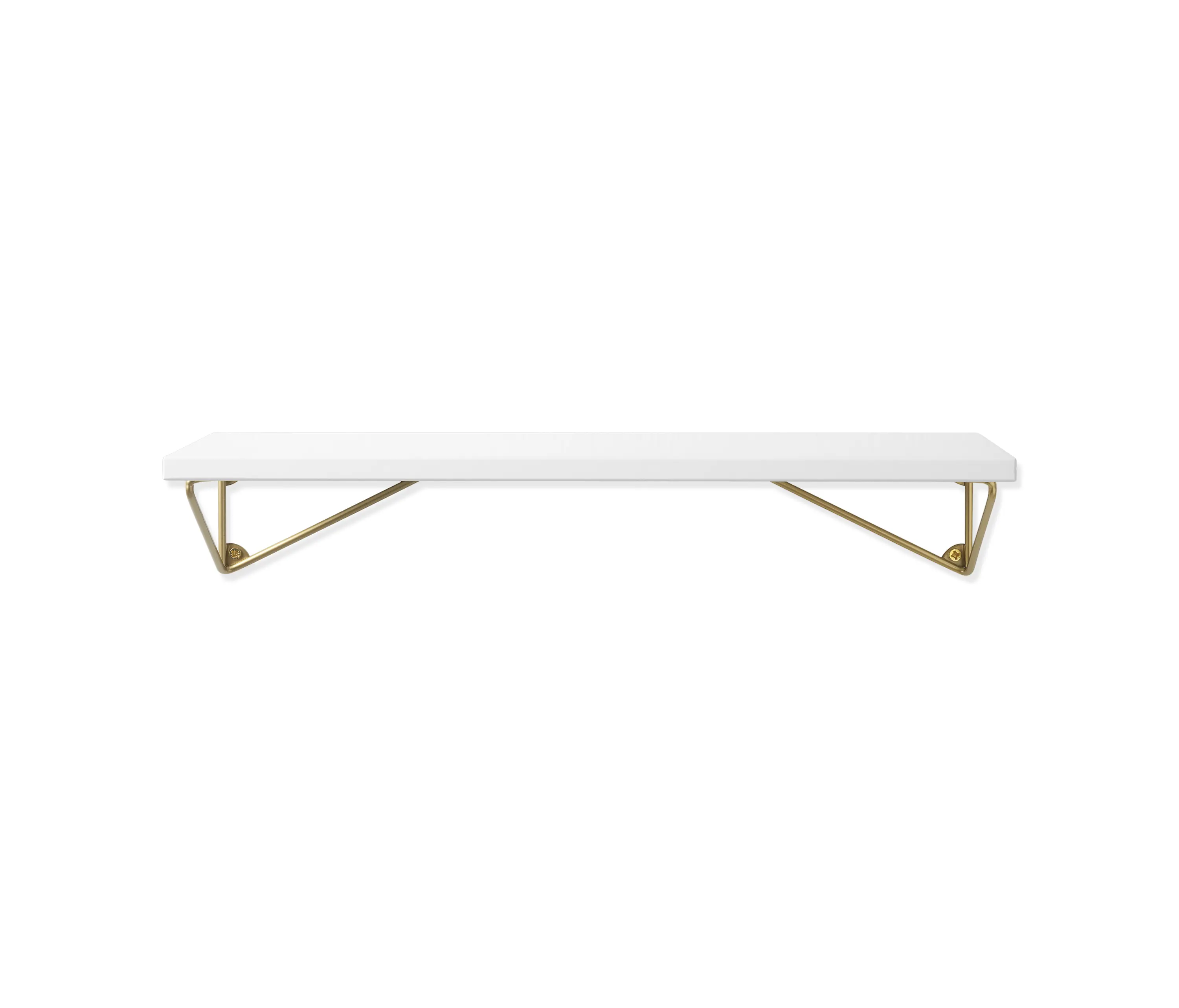 Maze - Pythagoras | XS white/brass matte (shelf + brackets)