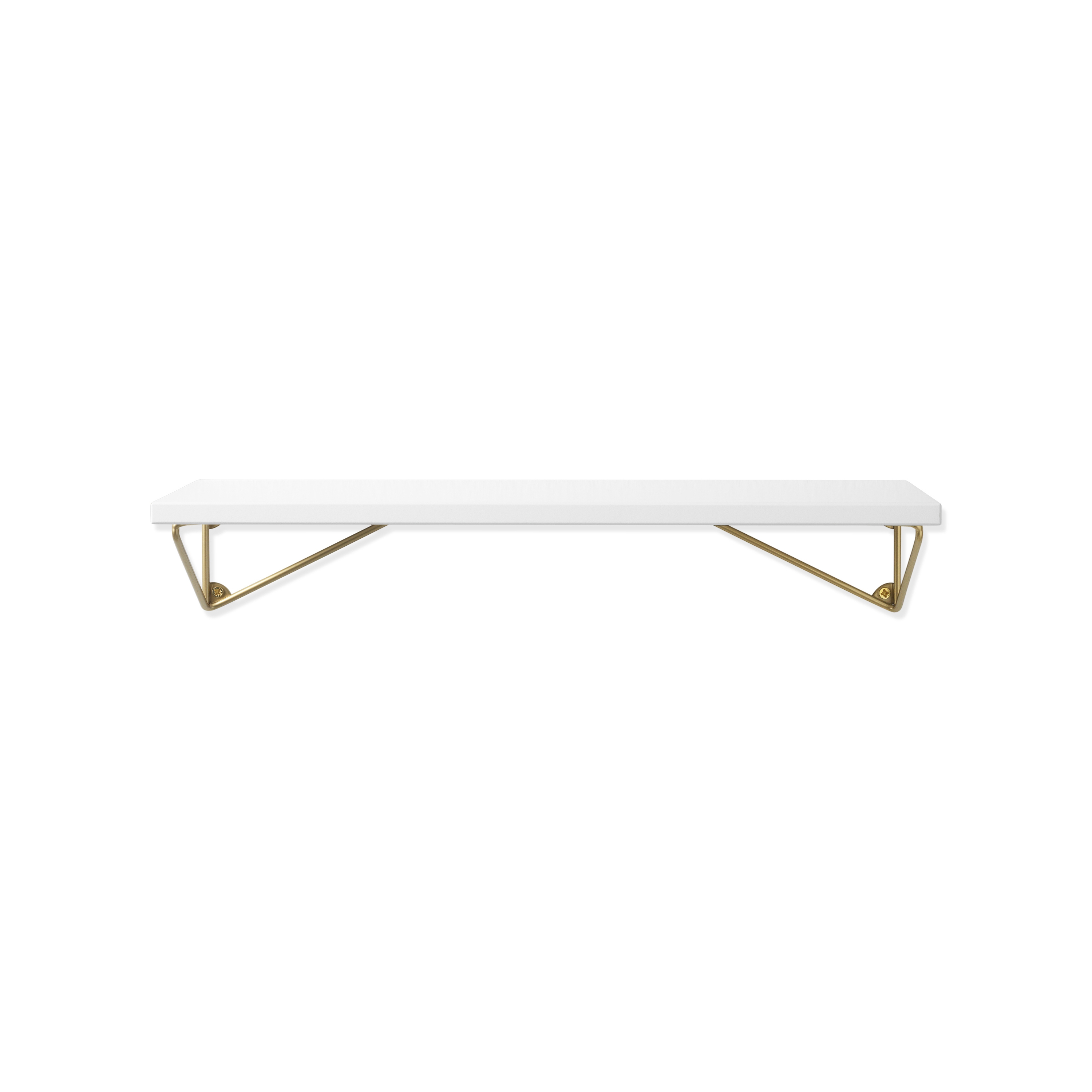 Pythagoras | XS white/brass matte (shelf + brackets)