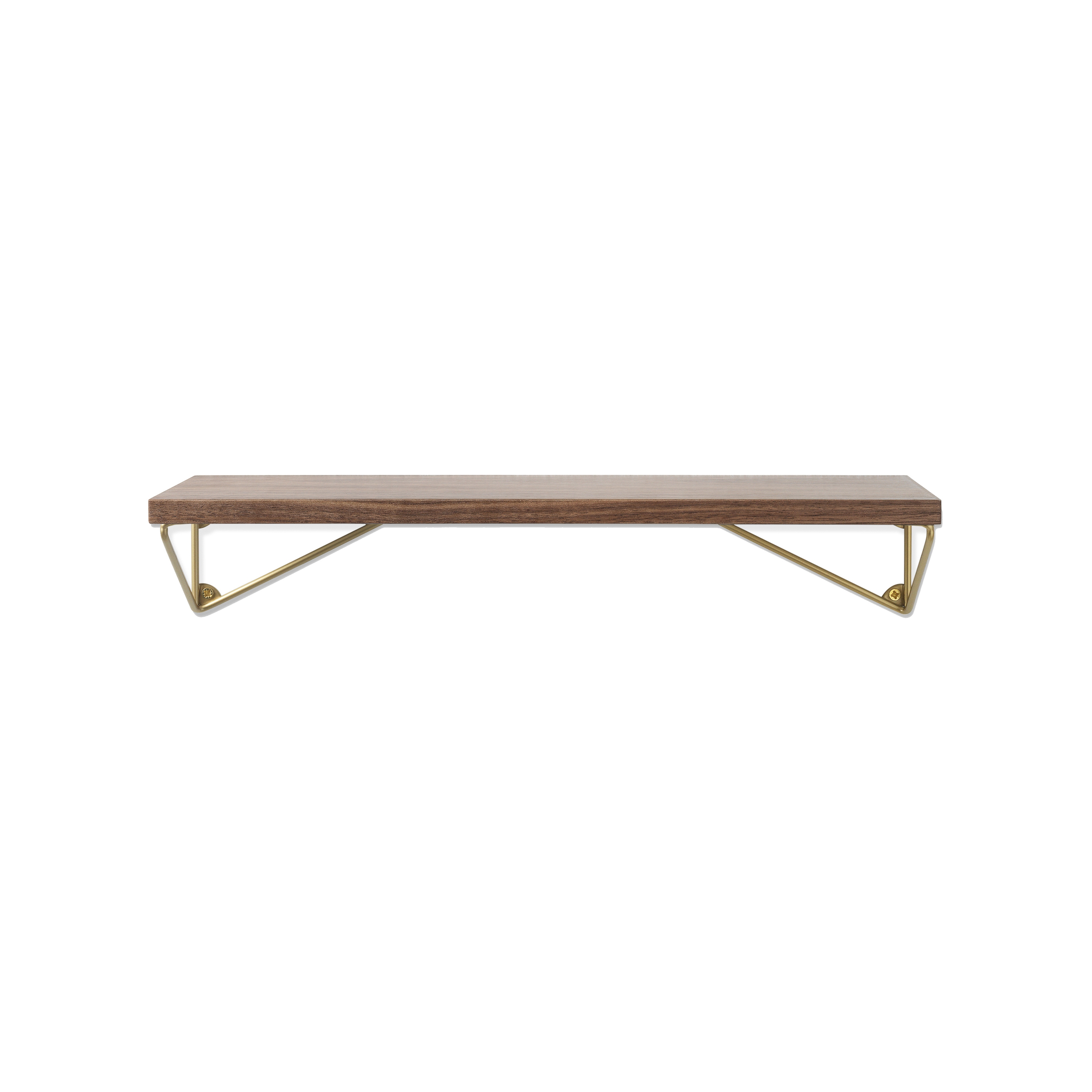 Pythagoras | XS walnut/brass (shelf + brackets)