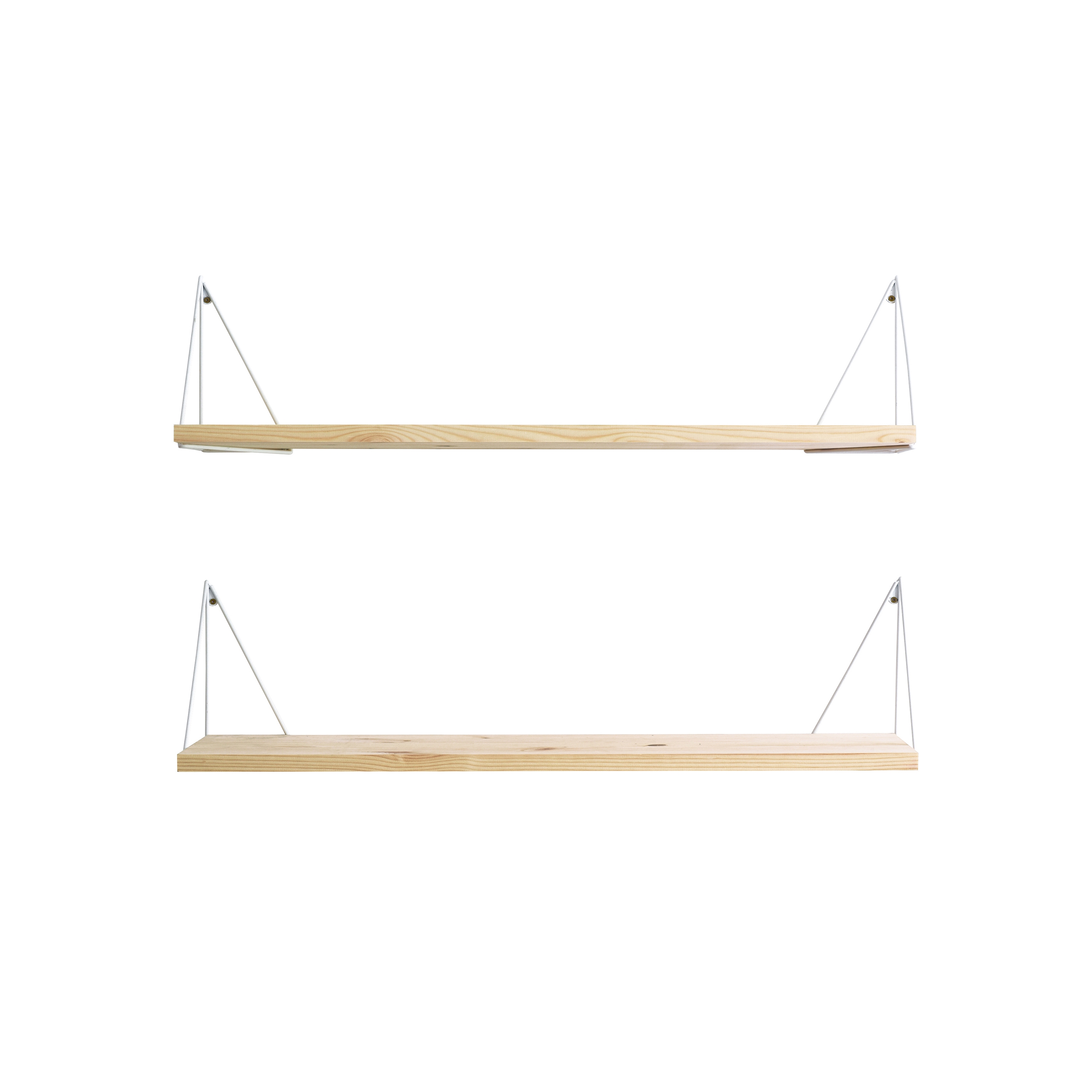 Pythagoras | Play pine/white (2 shelves + 2 pairs of brackets)
