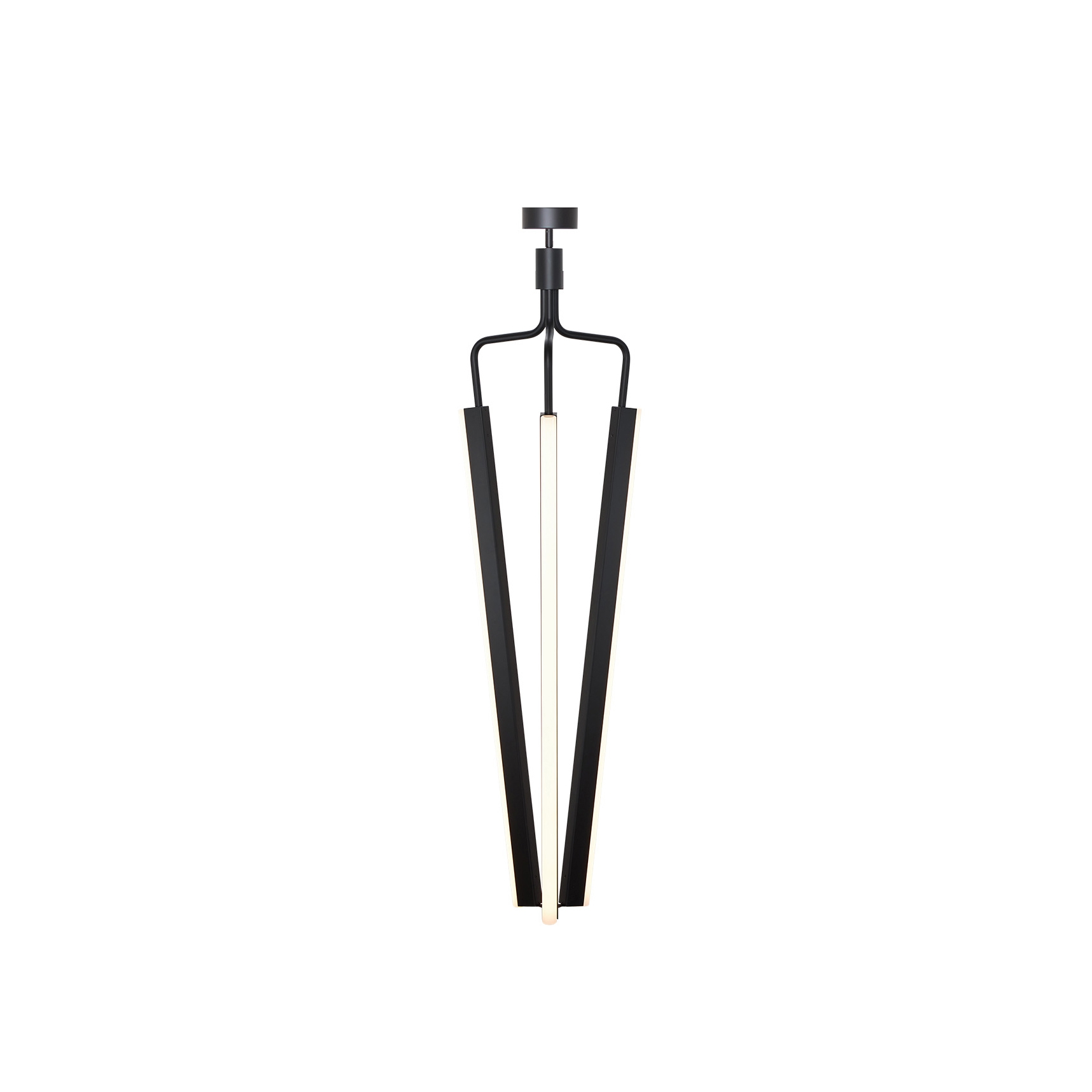 Angel 3 1000 Chandelier - Black (Height 1390mm)