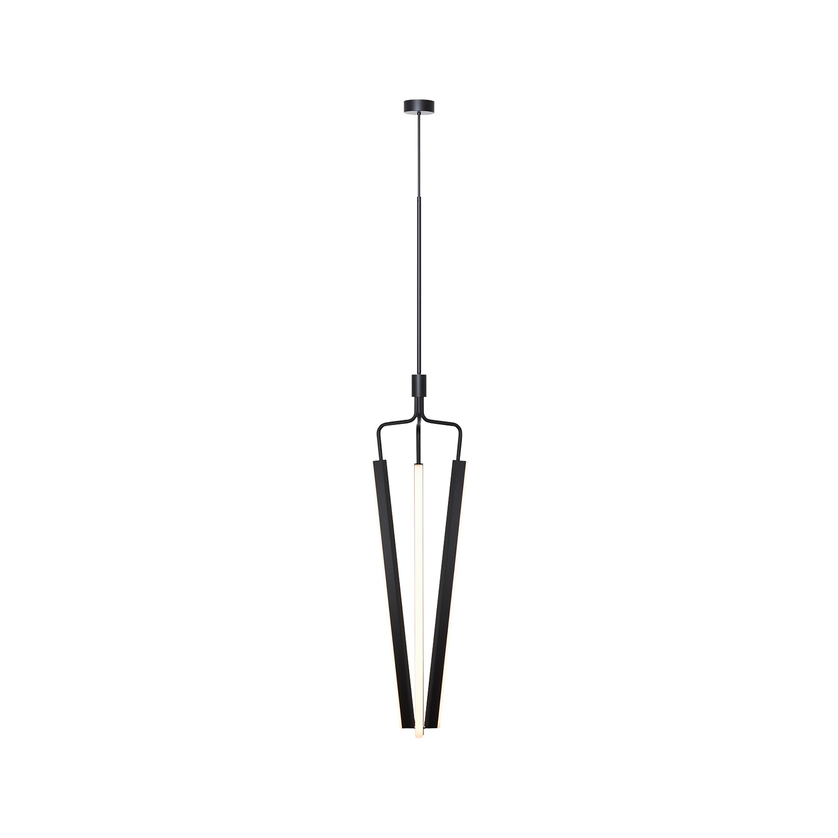 Angel 3 1000 Chandelier - Black (Height 1955-2530mm)